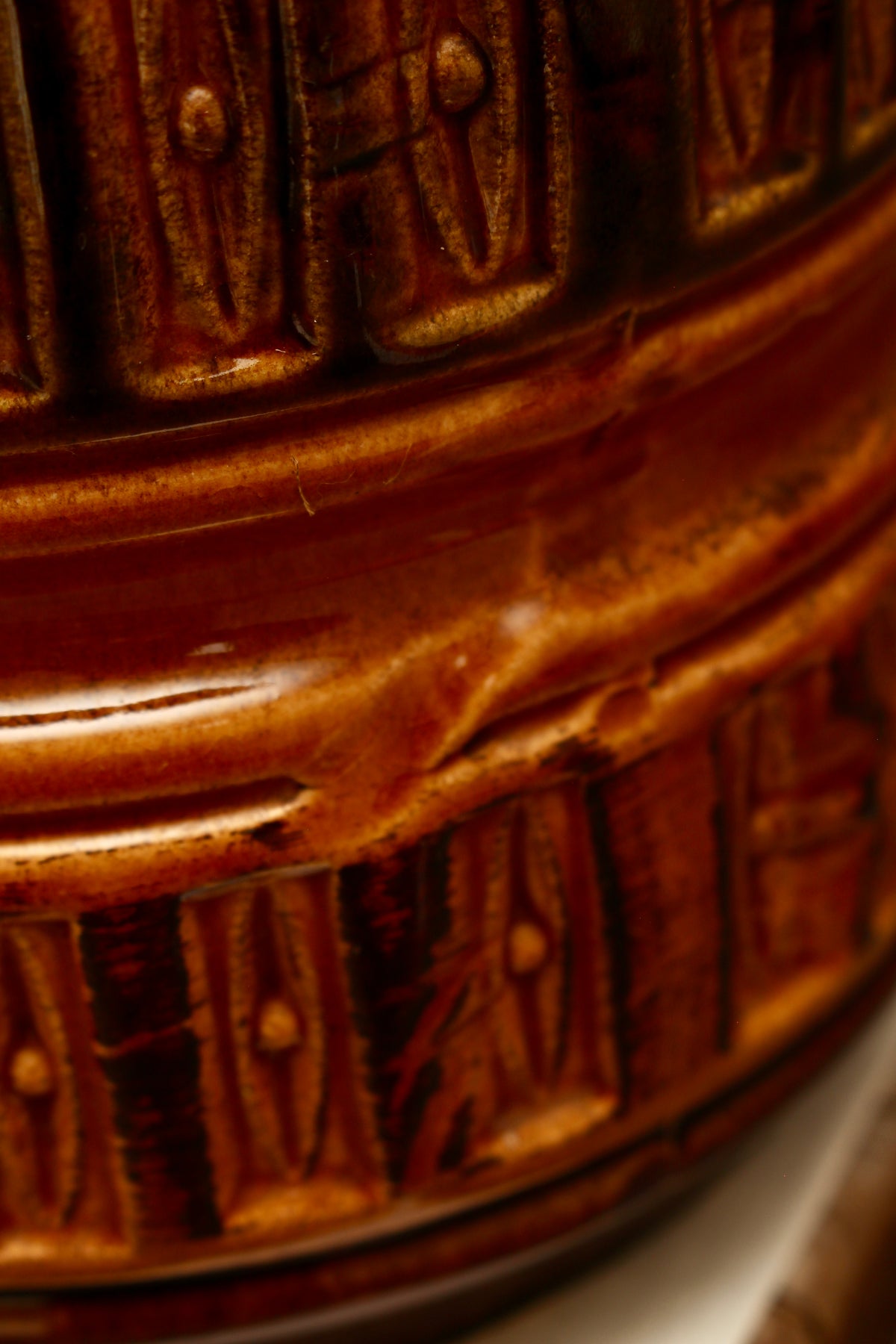 Large Scheurich 268-40 West German Floor Vase – 15 Inch Mid-Century Relief Pottery