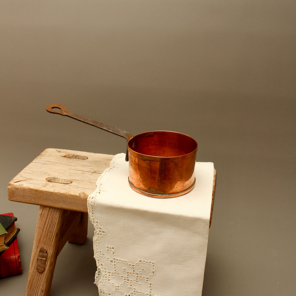 Vintage Jean Goardère Stamped French Copper Pan – 3 Inch Hand-Forged Sugar Pot