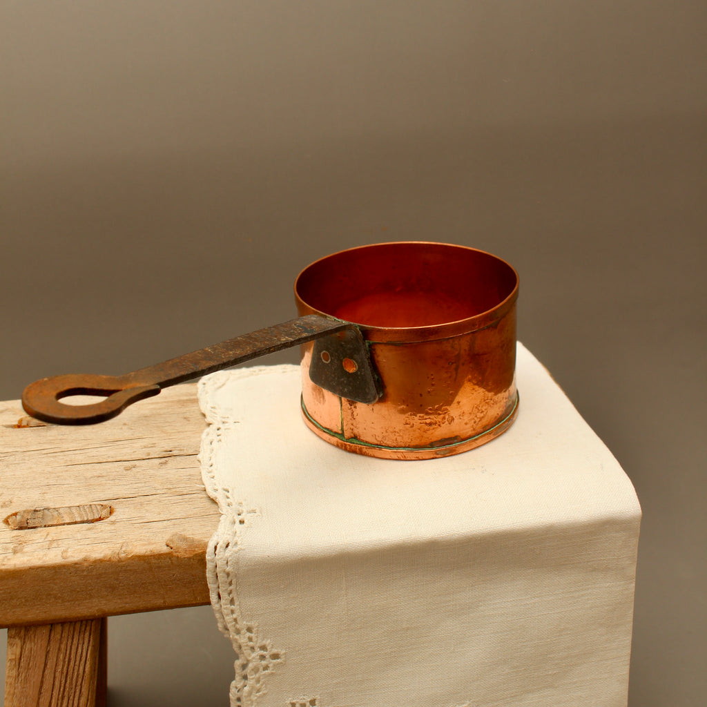 Vintage Jean Goardère Stamped French Copper Pan – 3 Inch Hand-Forged Sugar Pot