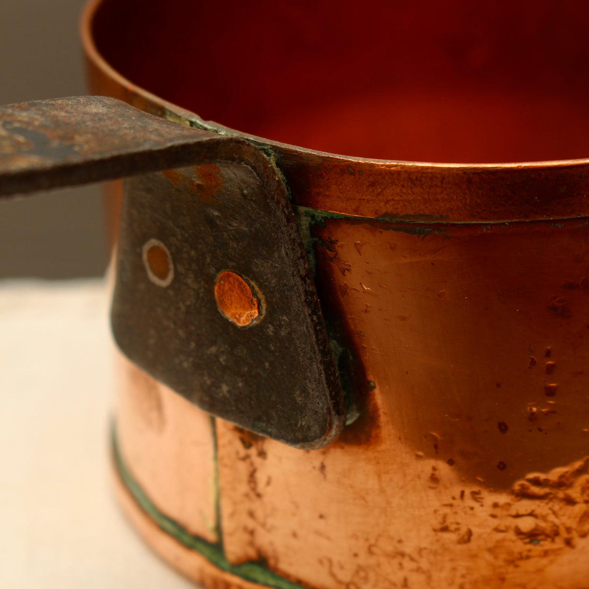 Vintage Jean Goardère Stamped French Copper Pan – 3 Inch Hand-Forged Sugar Pot