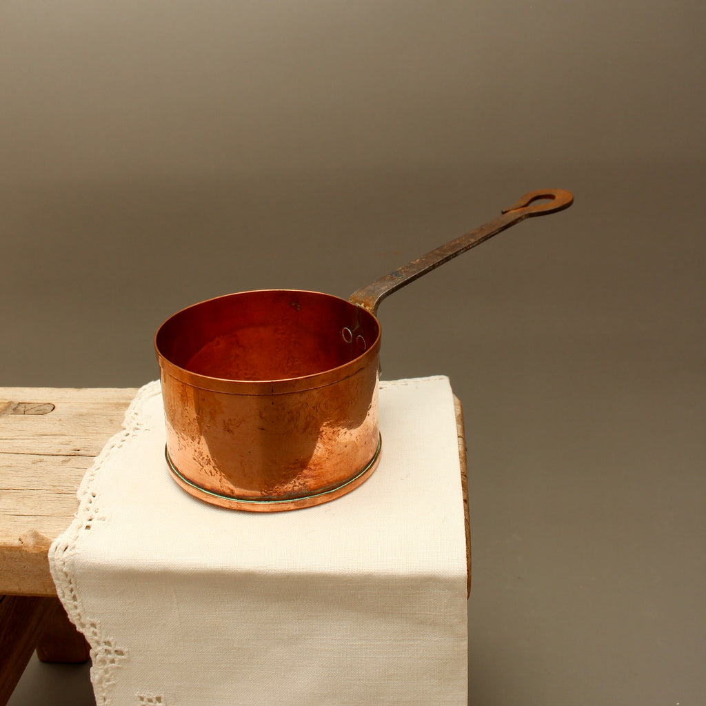 Vintage Jean Goardère Stamped French Copper Pan – 3 Inch Hand-Forged Sugar Pot