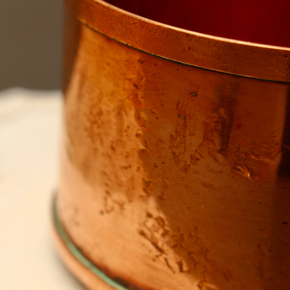 Vintage Jean Goardère Stamped French Copper Pan – 3 Inch Hand-Forged Sugar Pot