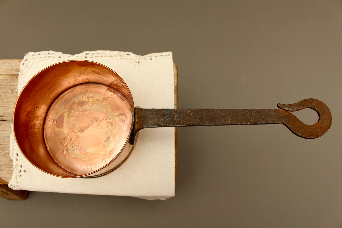 Vintage Jean Goardère Stamped French Copper Pan – 3 Inch Hand-Forged Sugar Pot