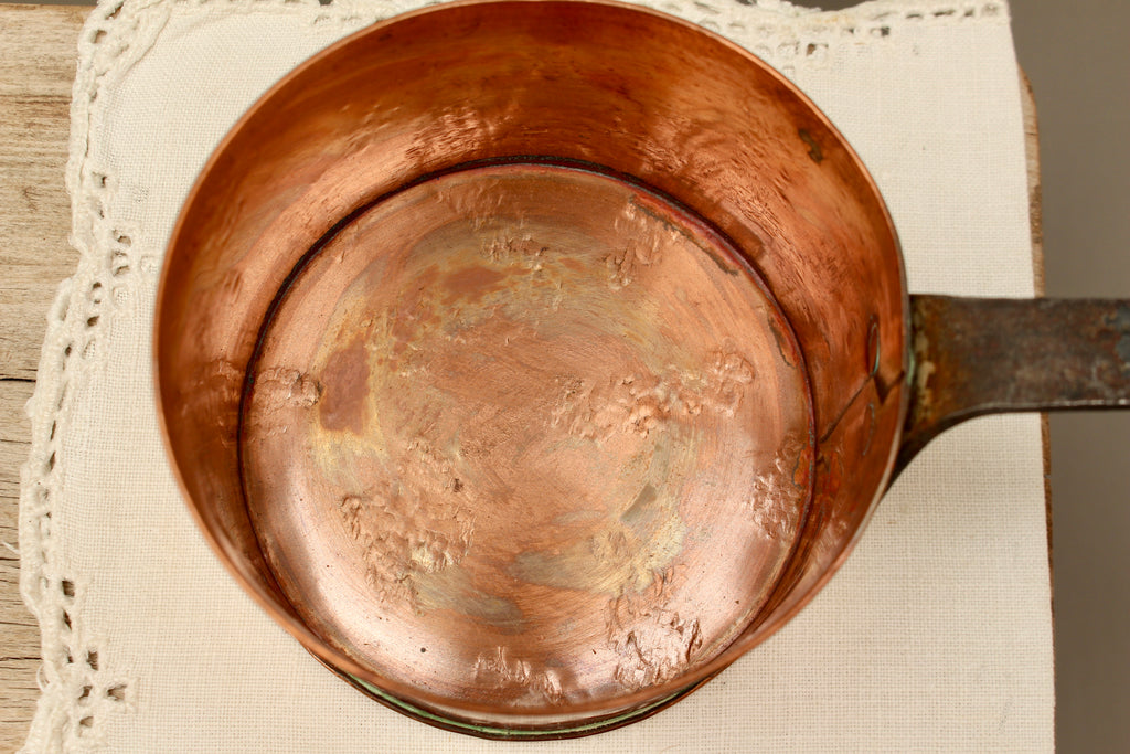 Vintage Jean Goardère Stamped French Copper Pan – 3 Inch Hand-Forged Sugar Pot