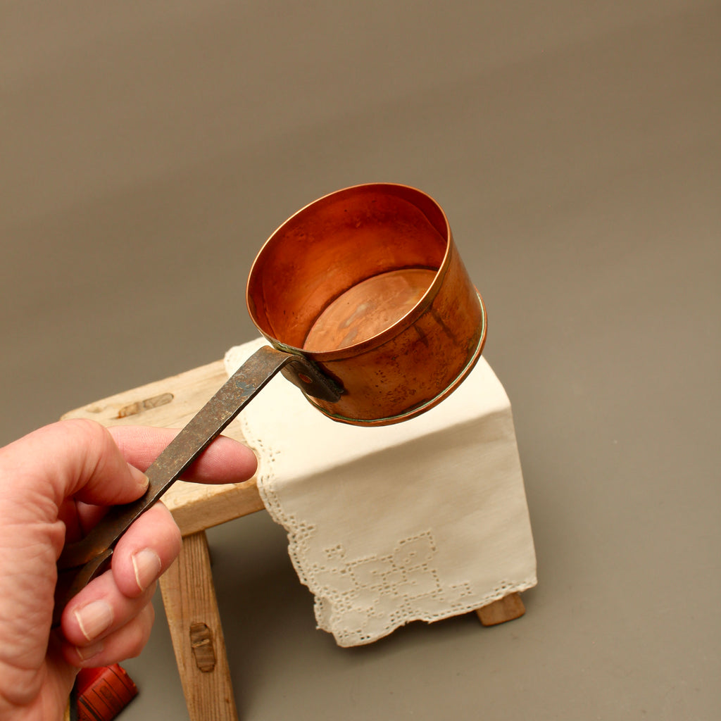 Vintage Jean Goardère Stamped French Copper Pan – 3 Inch Hand-Forged Sugar Pot