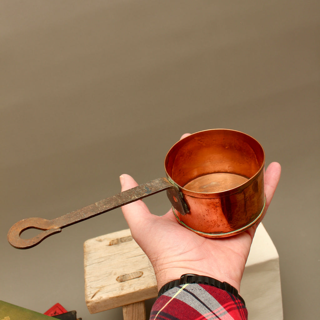 Vintage Jean Goardère Stamped French Copper Pan – 3 Inch Hand-Forged Sugar Pot