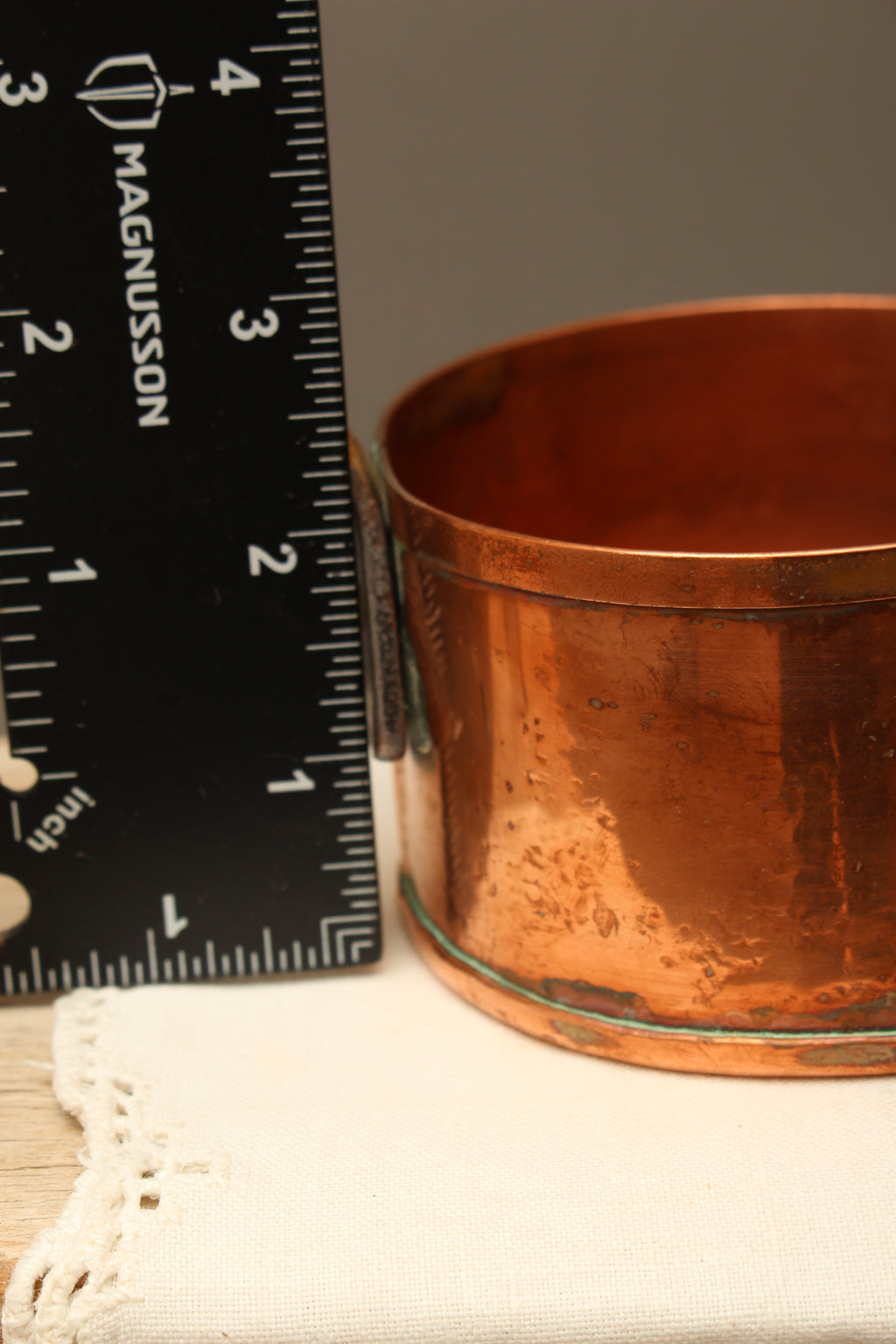 Vintage Jean Goardère Stamped French Copper Pan – 3 Inch Hand-Forged Sugar Pot