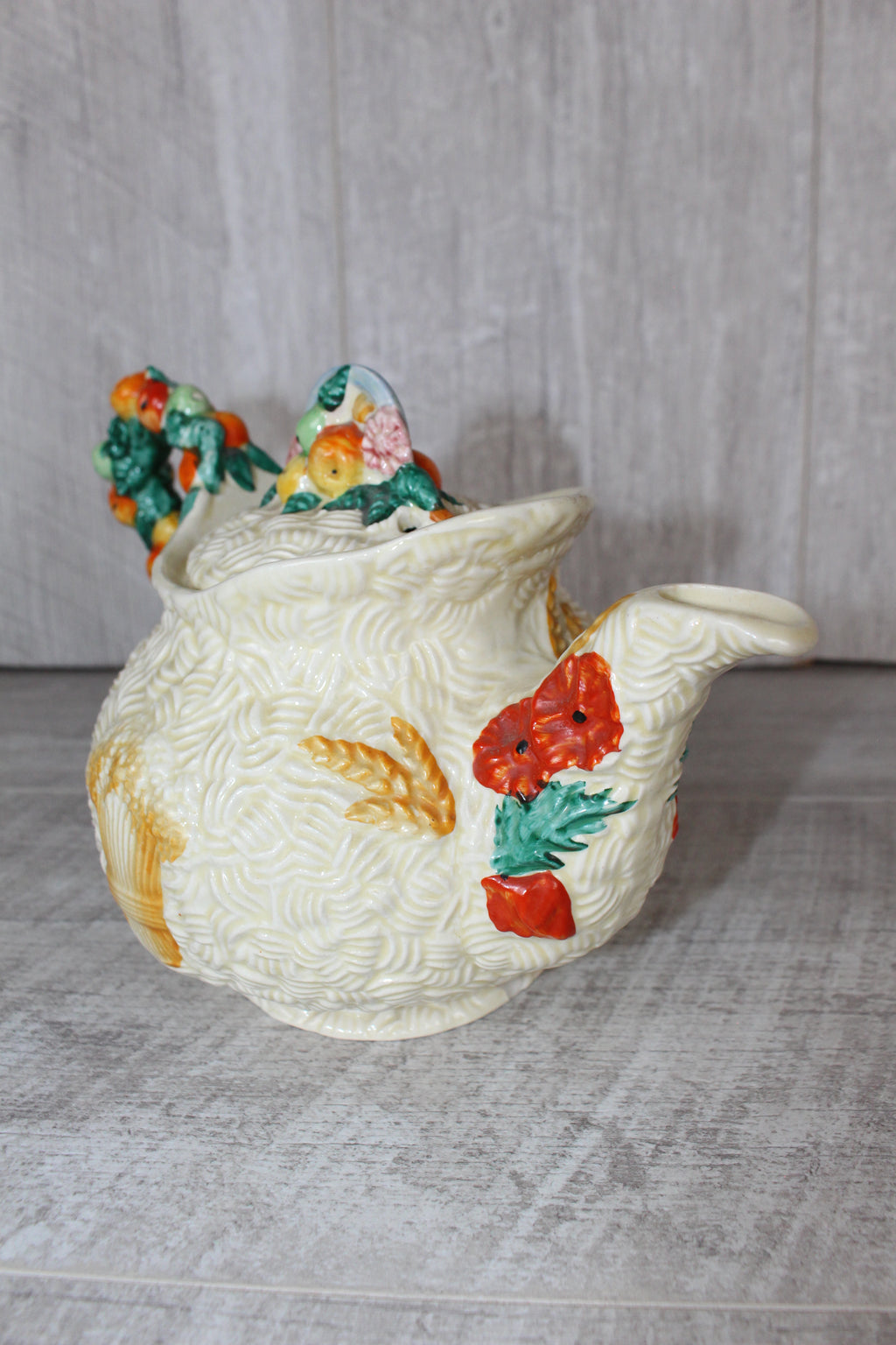 Clarice Cliff Celtic Harvest Teapot Circa 1930 Newport Pottery Made in England