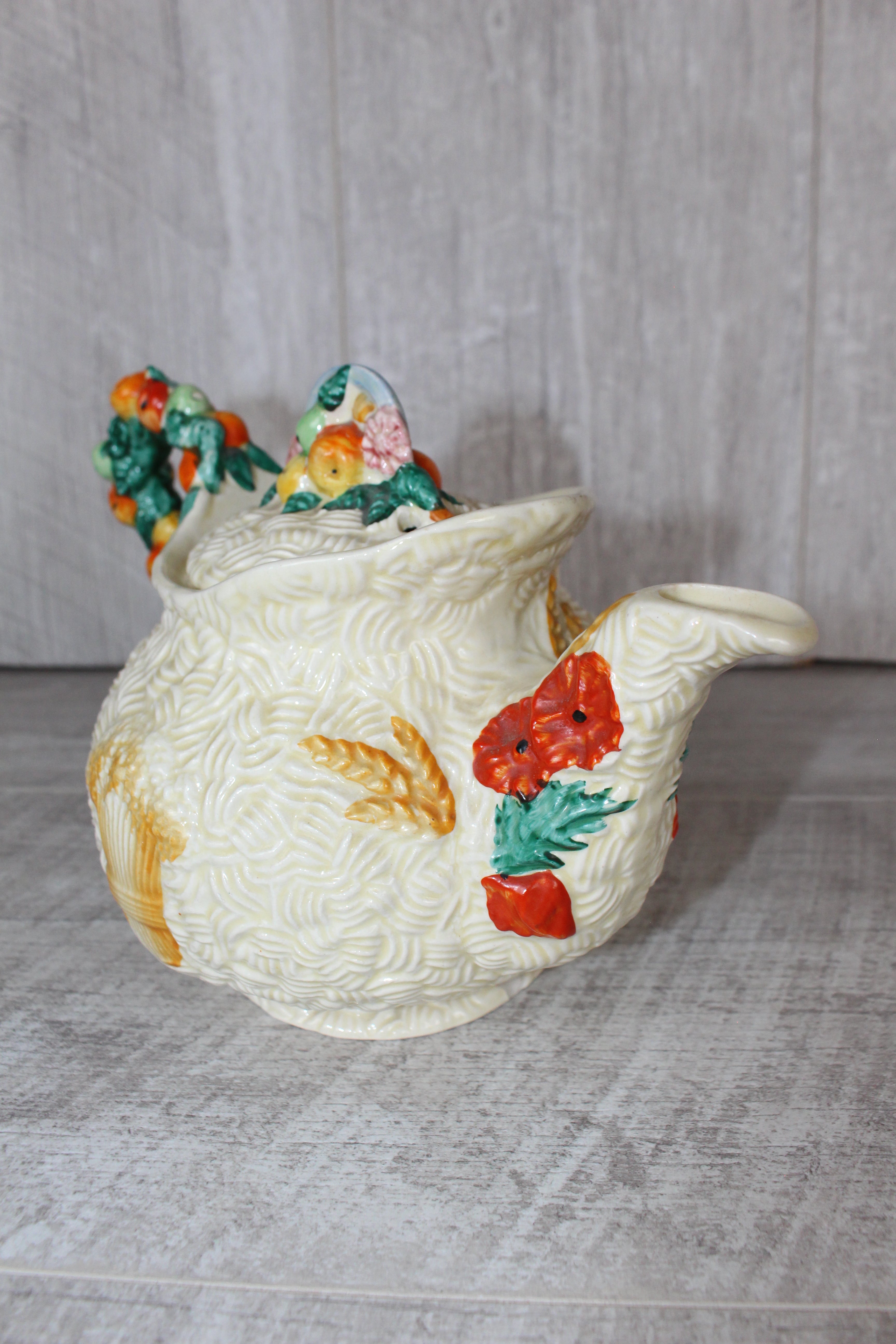 Clarice Cliff Celtic Harvest Teapot Circa 1930 Newport Pottery Made in England