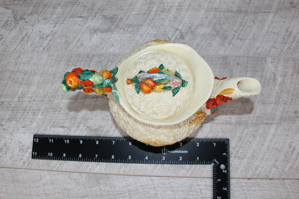 Clarice Cliff Celtic Harvest Teapot Circa 1930 Newport Pottery Made in England