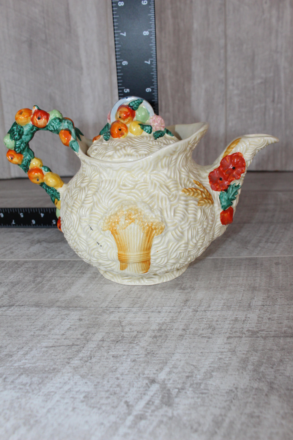 Clarice Cliff Celtic Harvest Teapot Circa 1930 Newport Pottery Made in England