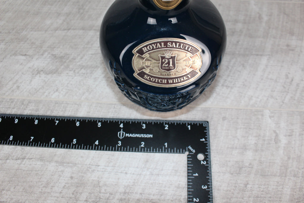 Chivas Regal Royal Salute Whiskey Decanter Wade Blue Made in England