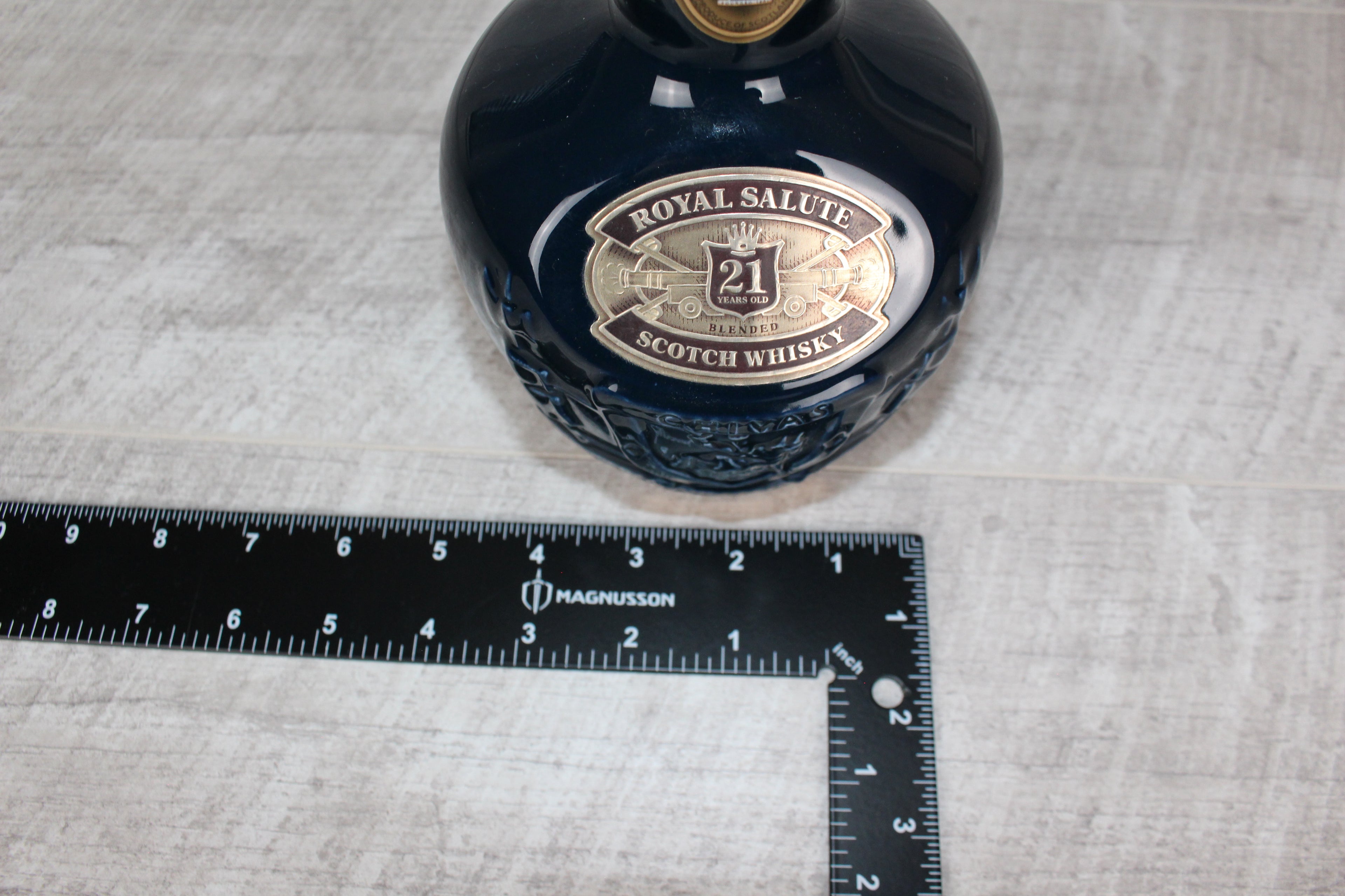 Chivas Regal Royal Salute Whiskey Decanter Wade Blue Made in England