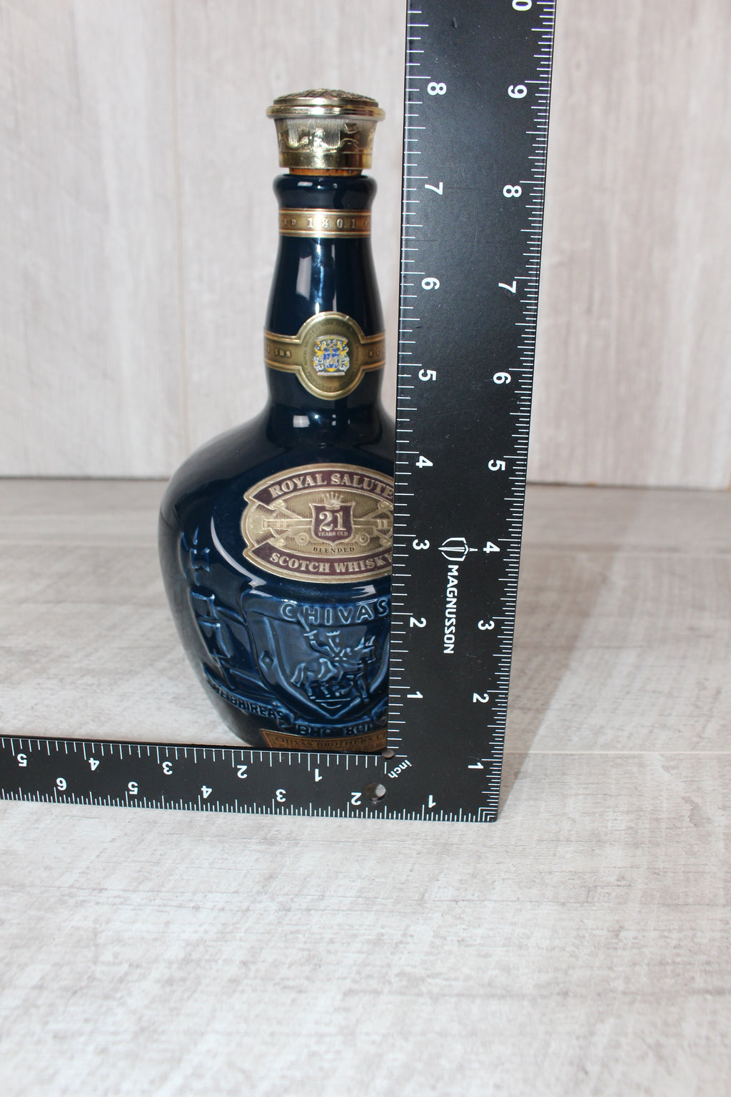 Chivas Regal Royal Salute Whiskey Decanter Wade Blue Made in England