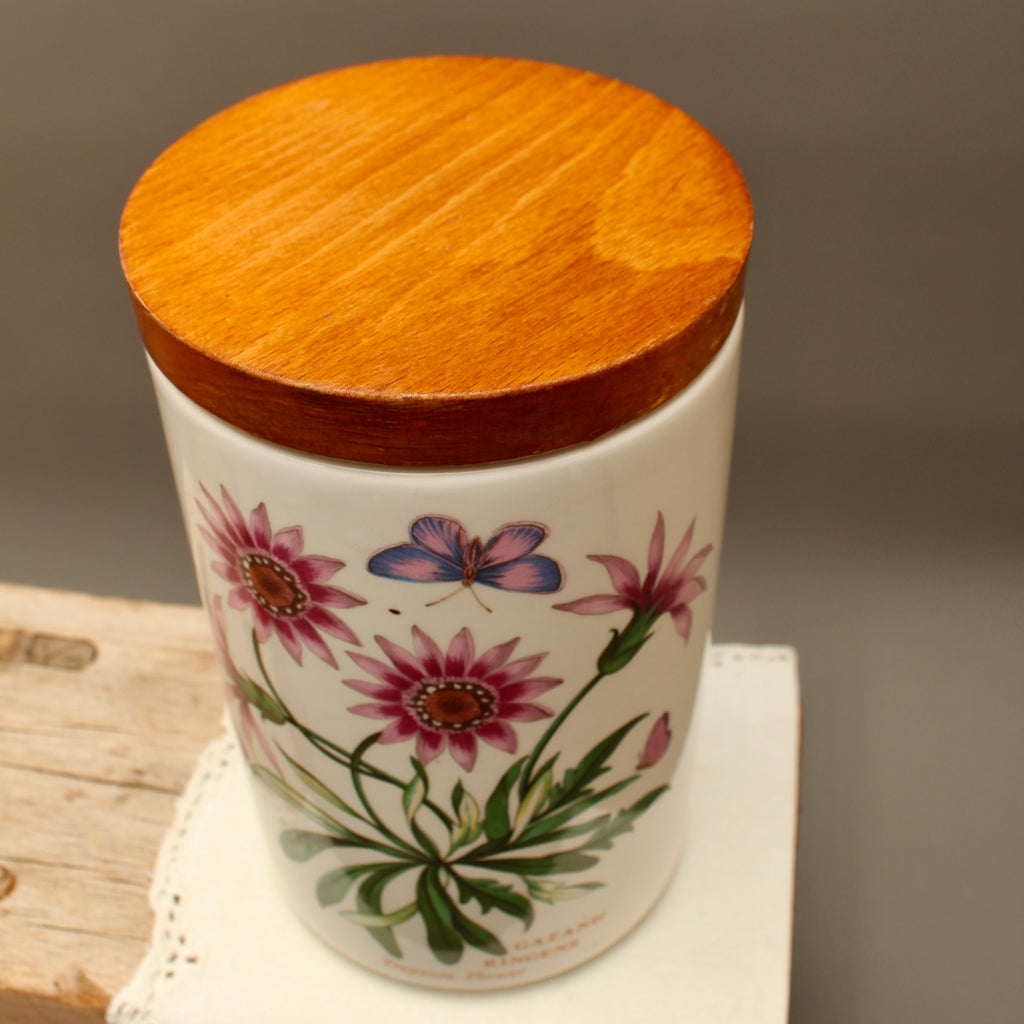 Vintage Portmeirion Botanic Garden Airtight Storage Jar – Gazania Ringens
