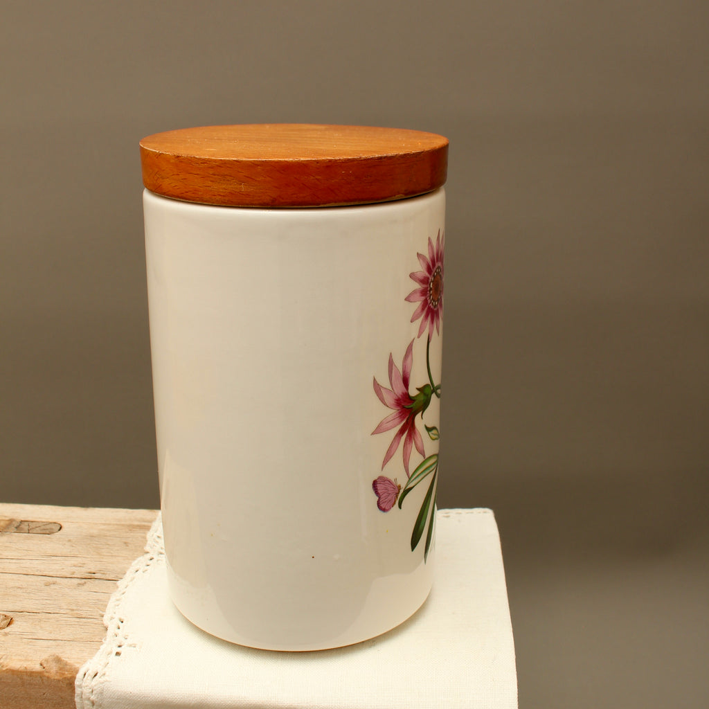 Vintage Portmeirion Botanic Garden Airtight Storage Jar – Gazania Ringens