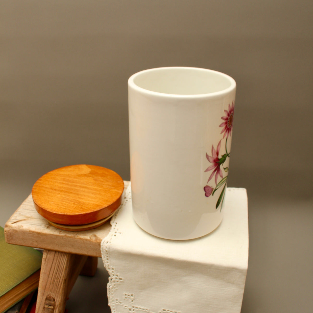Vintage Portmeirion Botanic Garden Airtight Storage Jar – Gazania Ringens