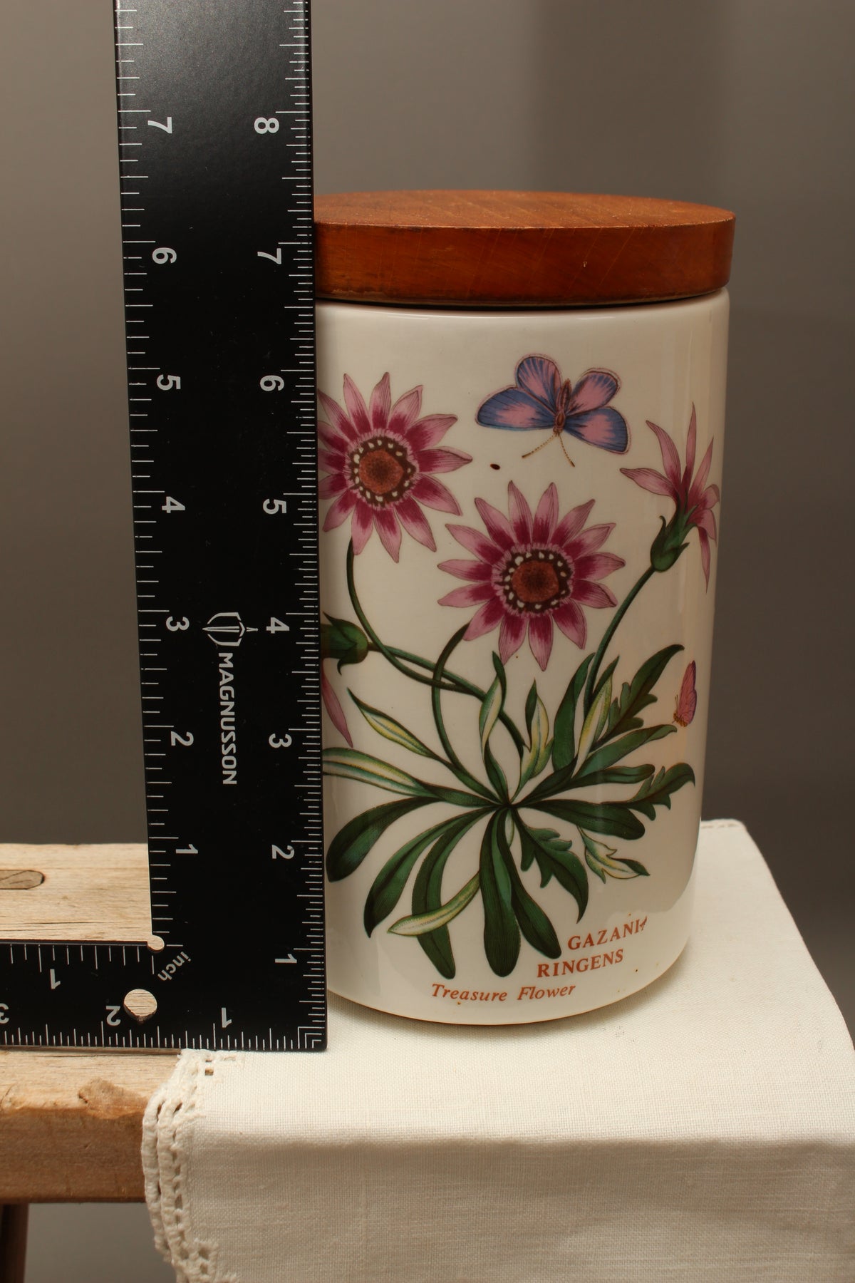 Vintage Portmeirion Botanic Garden Airtight Storage Jar – Gazania Ringens