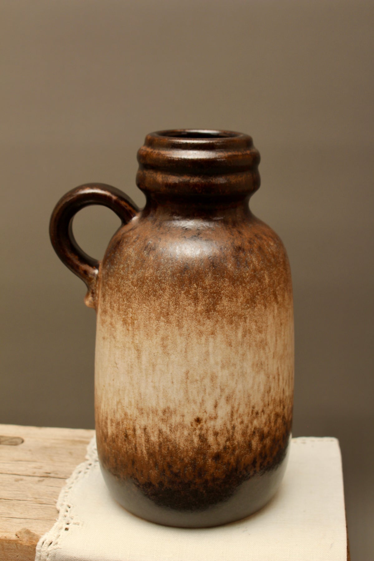 Vintage West German Pottery Mottled Jug Vase – Scheurich 413-20