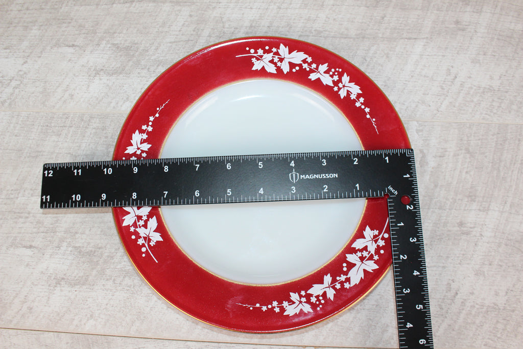 Pyrex Claret Hawthorne pattern Dinner plate