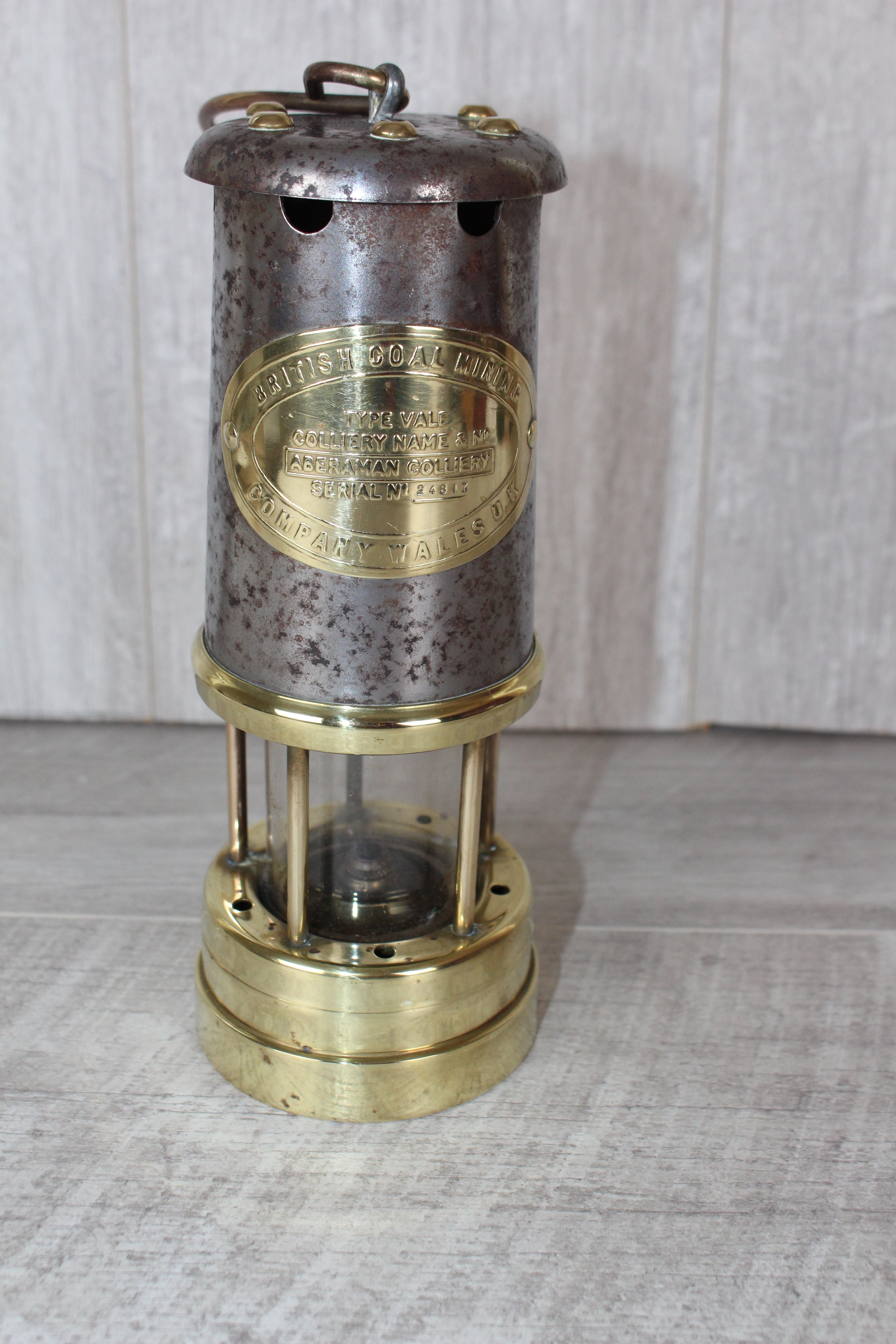 British Coal Mining Vale Miners Lamp