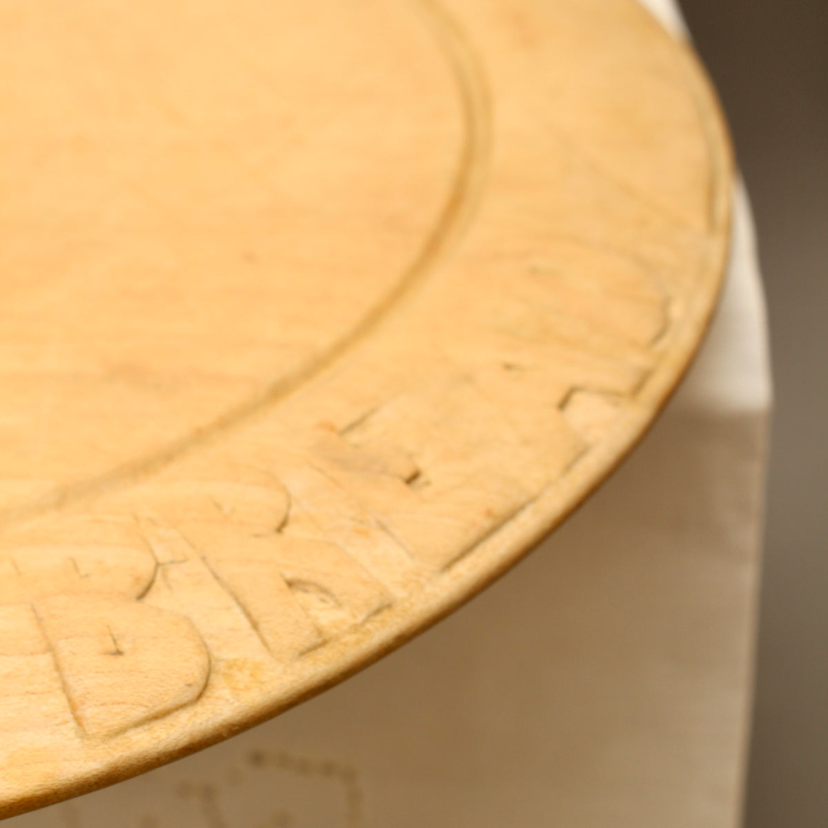Antique Allinson Bread Wooden Trench Platter – Hand-Carved Sycamore Advertising Board