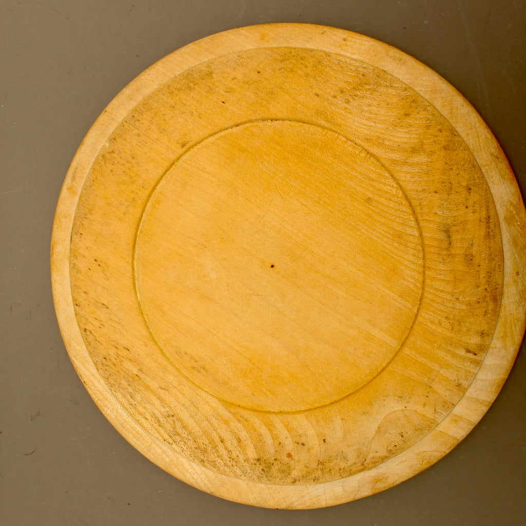 Antique Allinson Bread Wooden Trench Platter – Hand-Carved Sycamore Advertising Board
