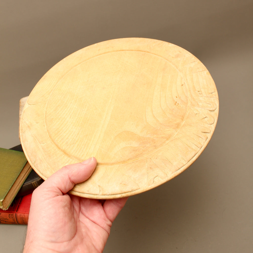 Antique Allinson Bread Wooden Trench Platter – Hand-Carved Sycamore Advertising Board