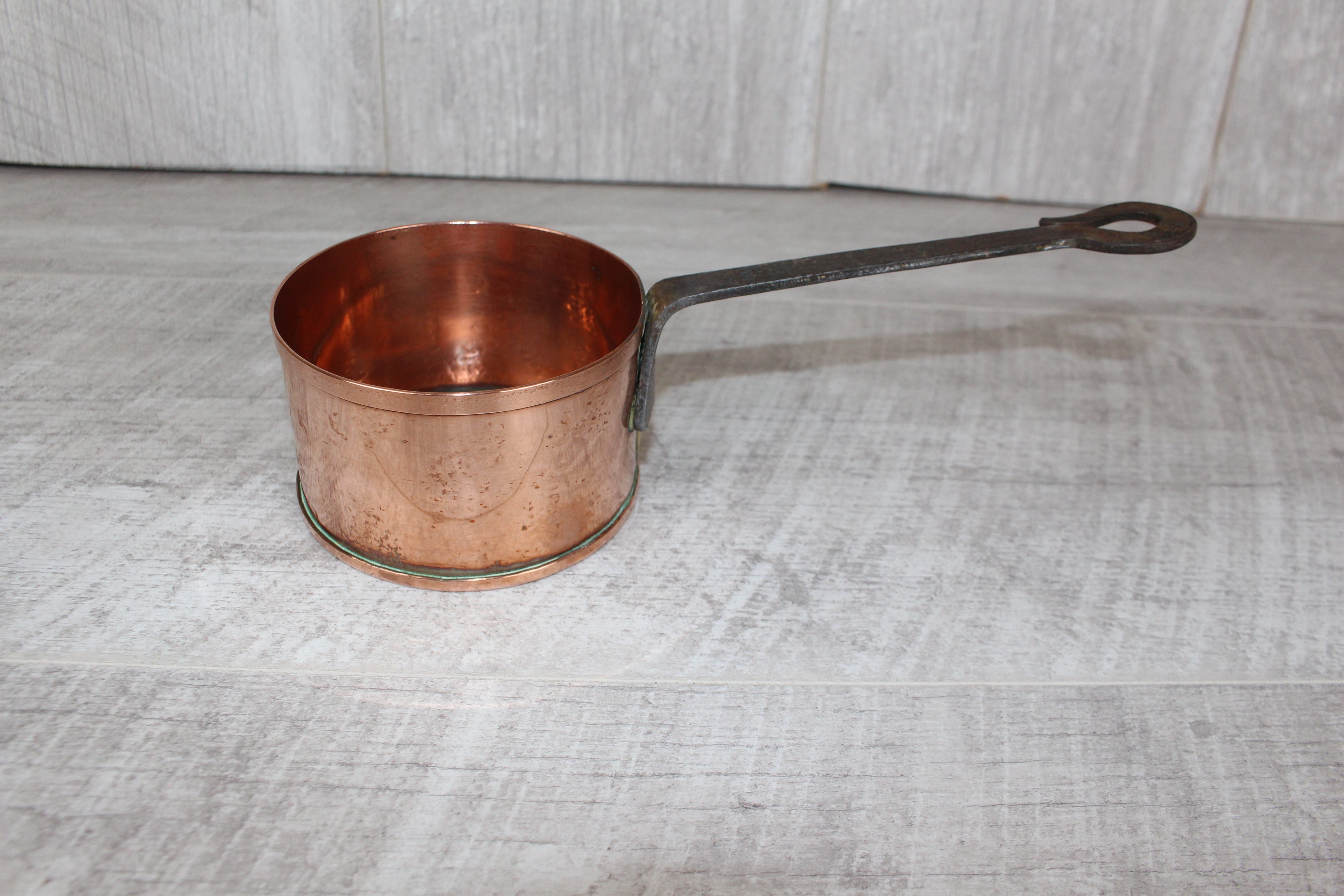 Rare Jean Goardère French Artisan Copper Pan 9cm Hand-Forged "Rat Tail" Handle