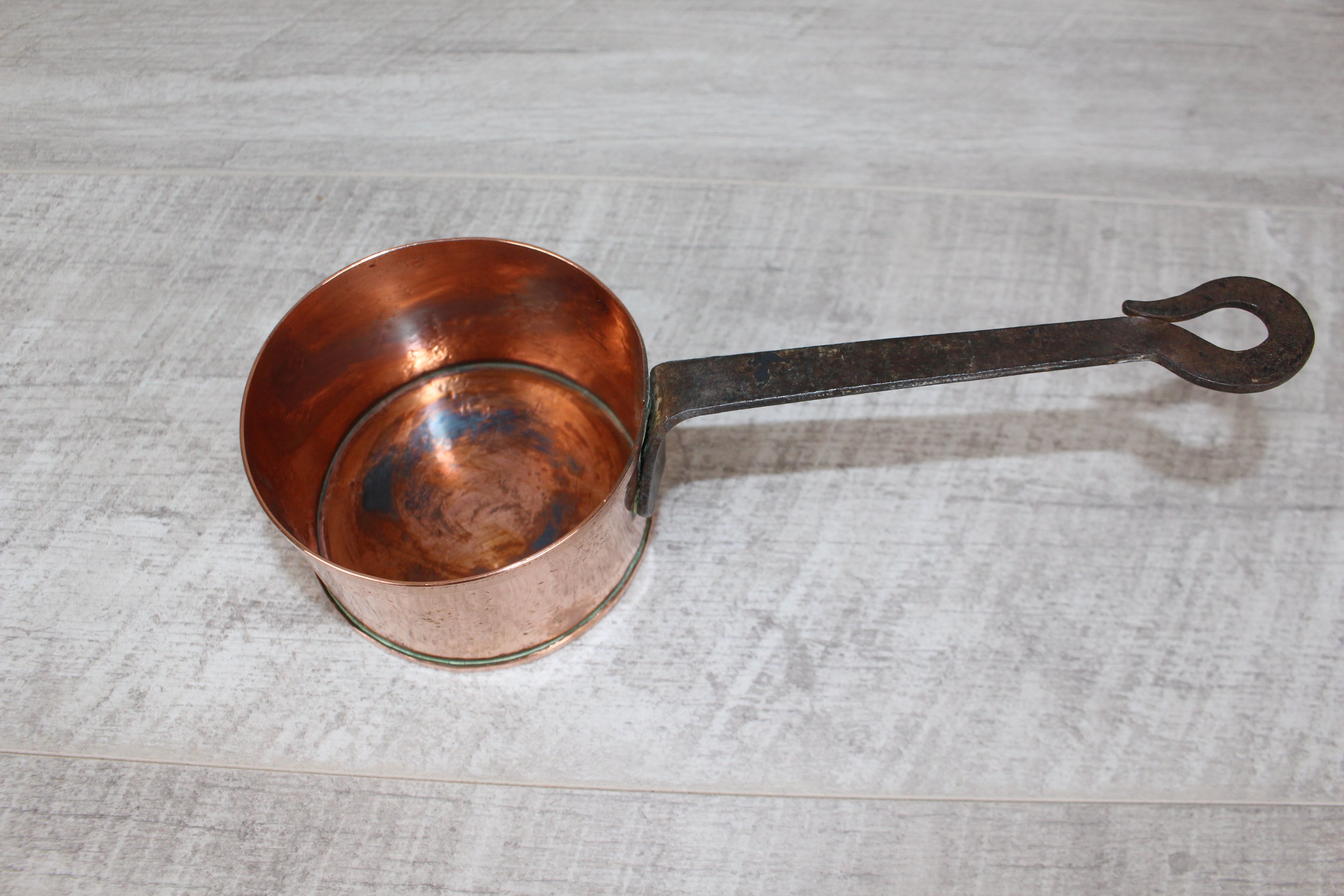 Rare Jean Goardère French Artisan Copper Pan 9cm Hand-Forged "Rat Tail" Handle