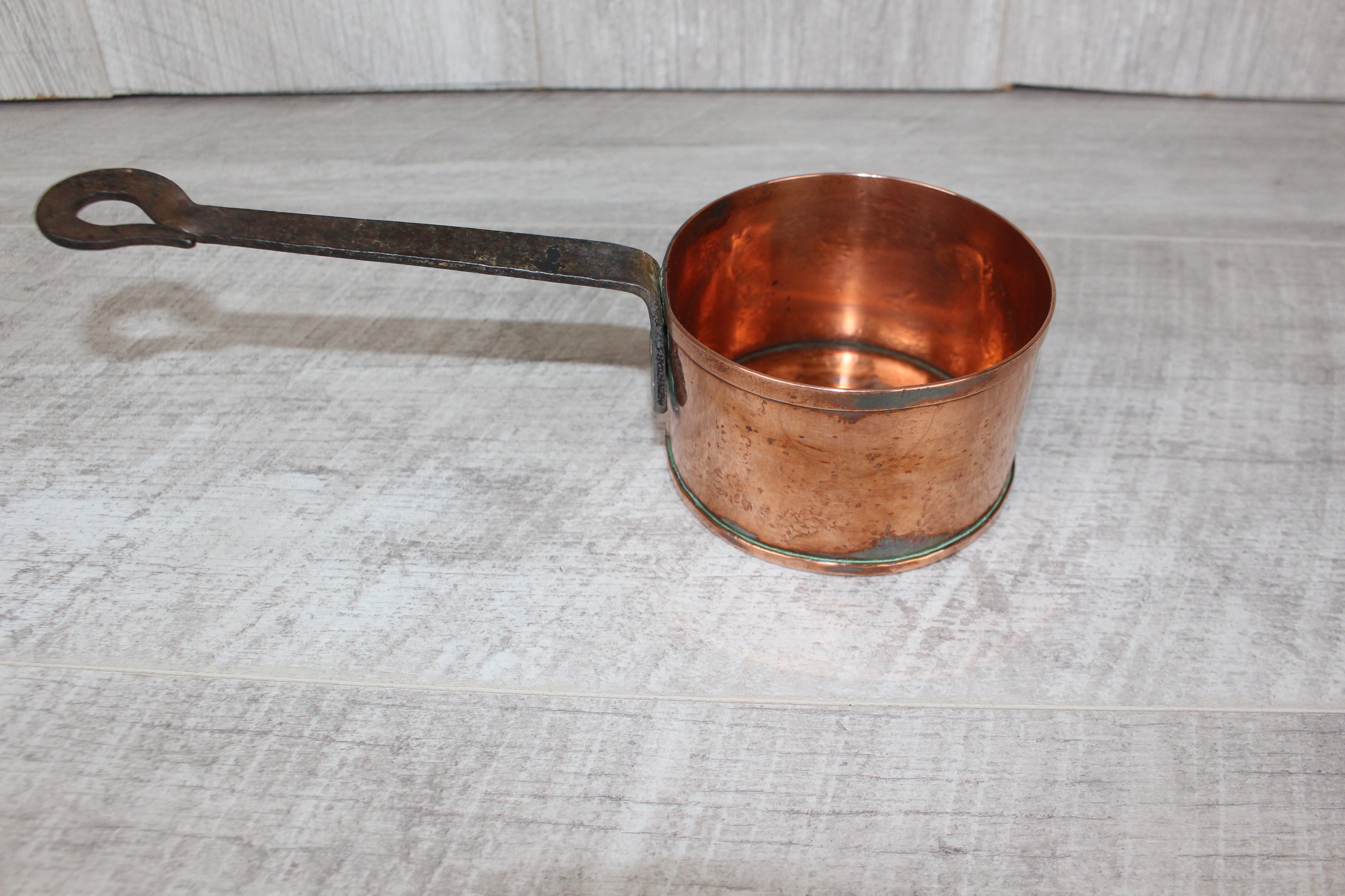 Rare Jean Goardère French Artisan Copper Pan 9cm Hand-Forged "Rat Tail" Handle