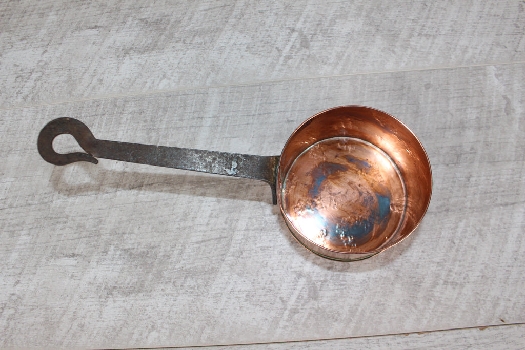 Rare Jean Goardère French Artisan Copper Pan 9cm Hand-Forged "Rat Tail" Handle