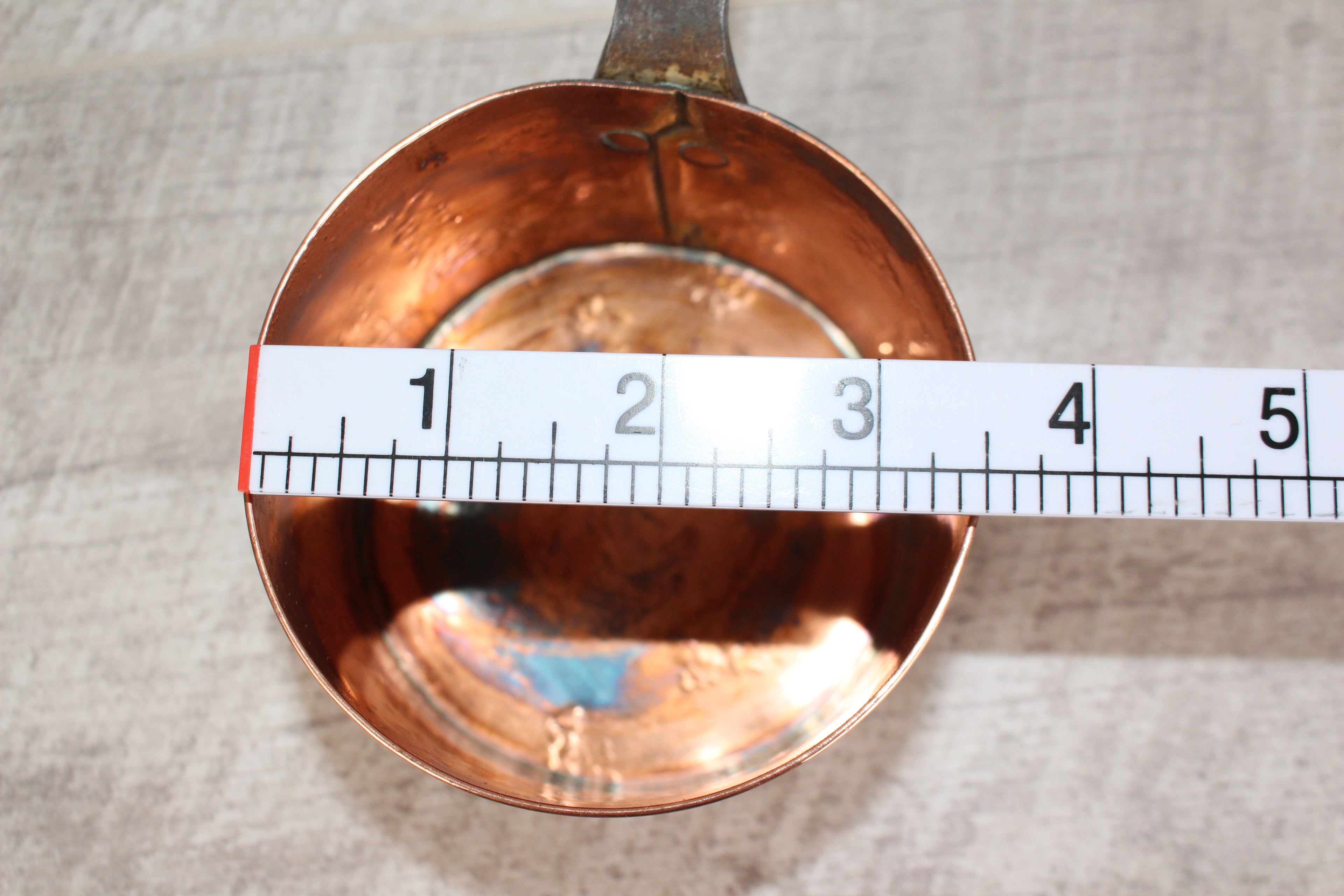 Rare Jean Goardère French Artisan Copper Pan 9cm Hand-Forged "Rat Tail" Handle