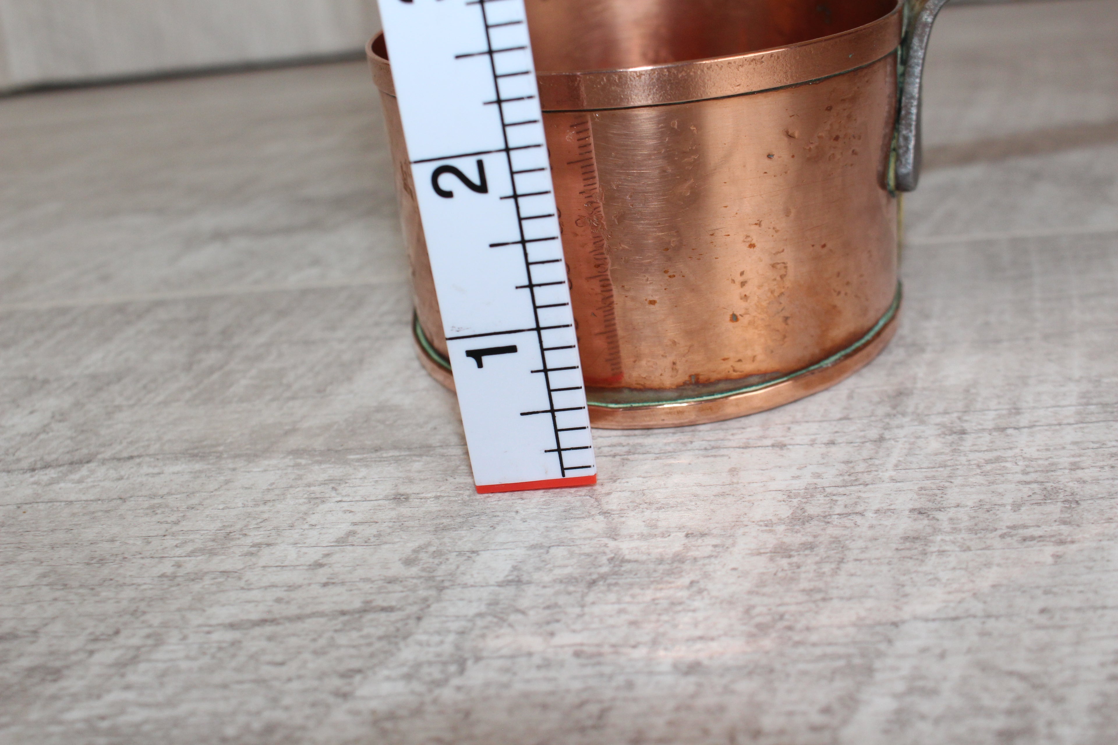 Rare Jean Goardère French Artisan Copper Pan 9cm Hand-Forged "Rat Tail" Handle