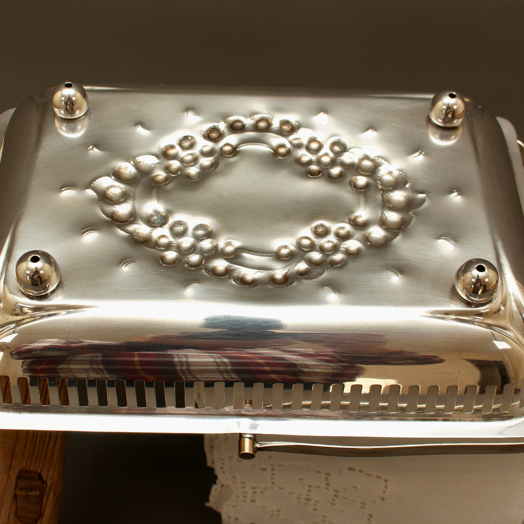 Vintage Barker Brothers EPNS Silver-Plated Cake Basket – Pierced Footed Serving Tray