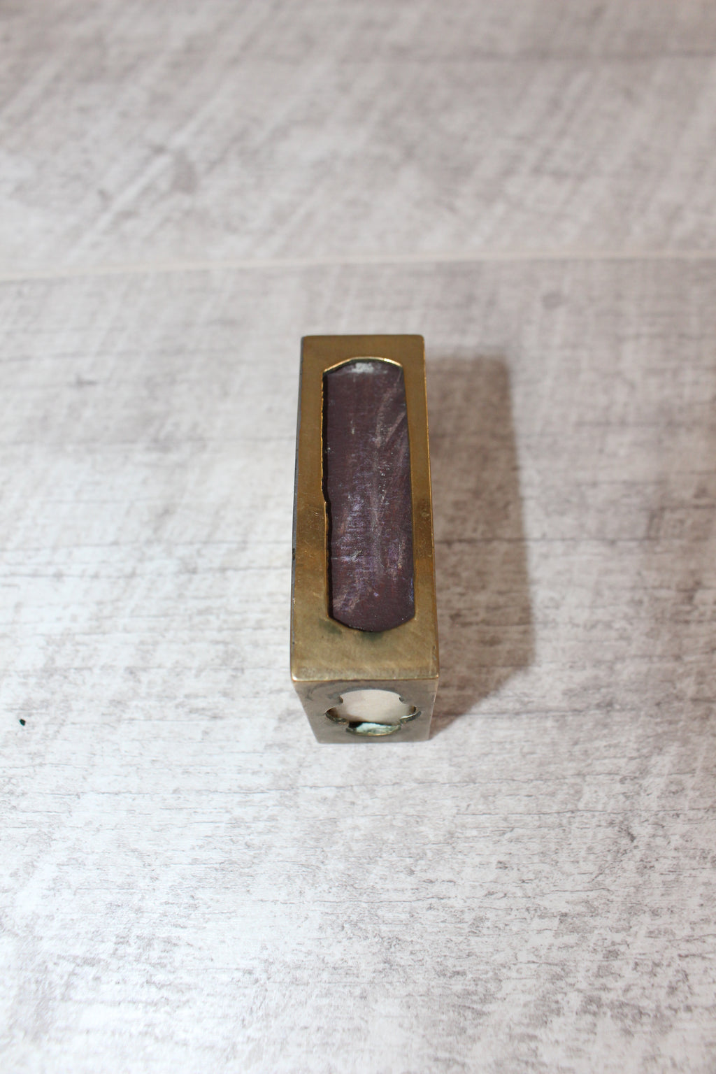 Vintage Brass Matchbox Holder, Etched Asian Scene & Criterion USSR Matchbox