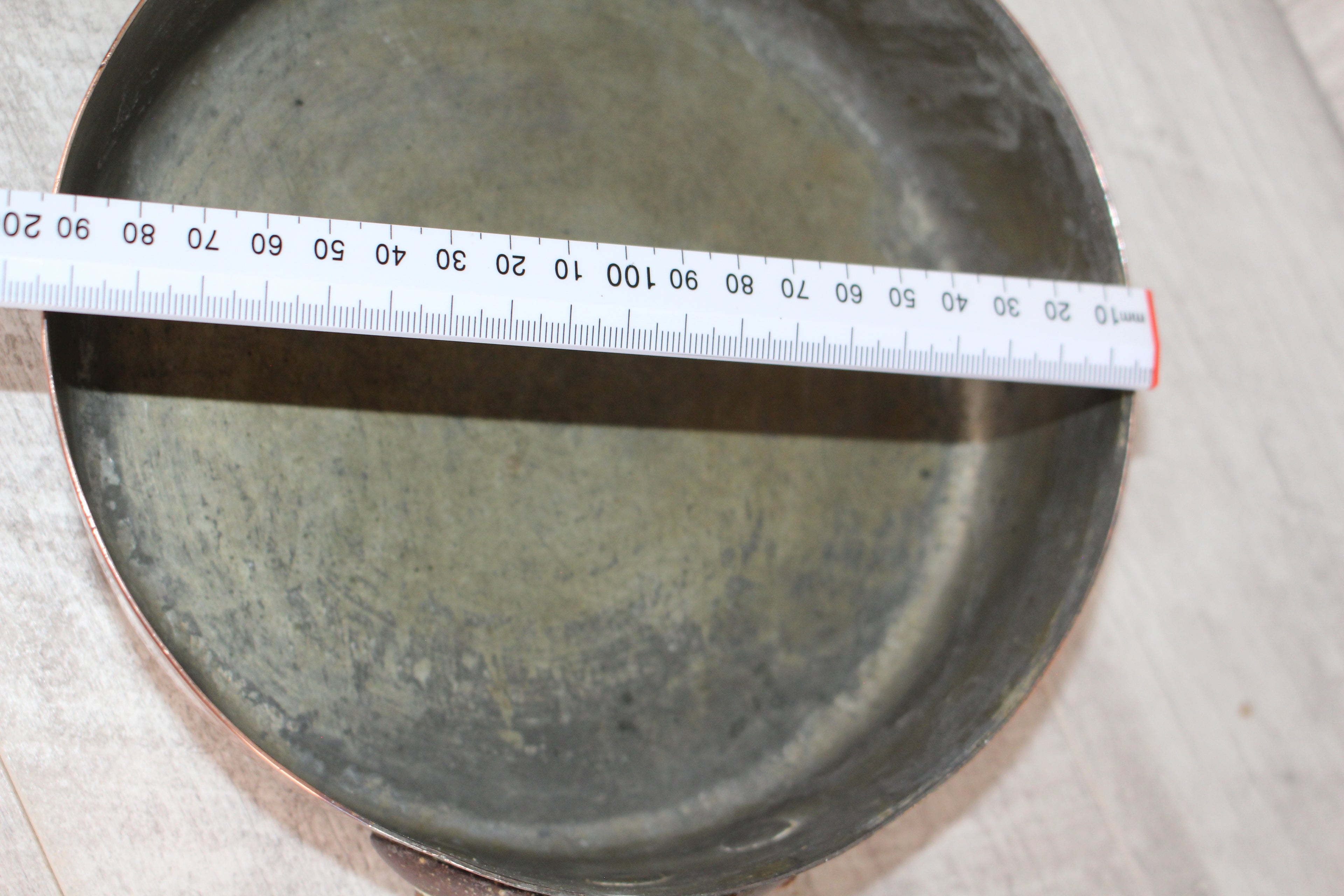 Antique French Copper Saucepan Set 3pc | Hand-Forged Wrought Iron Pigtail Handle