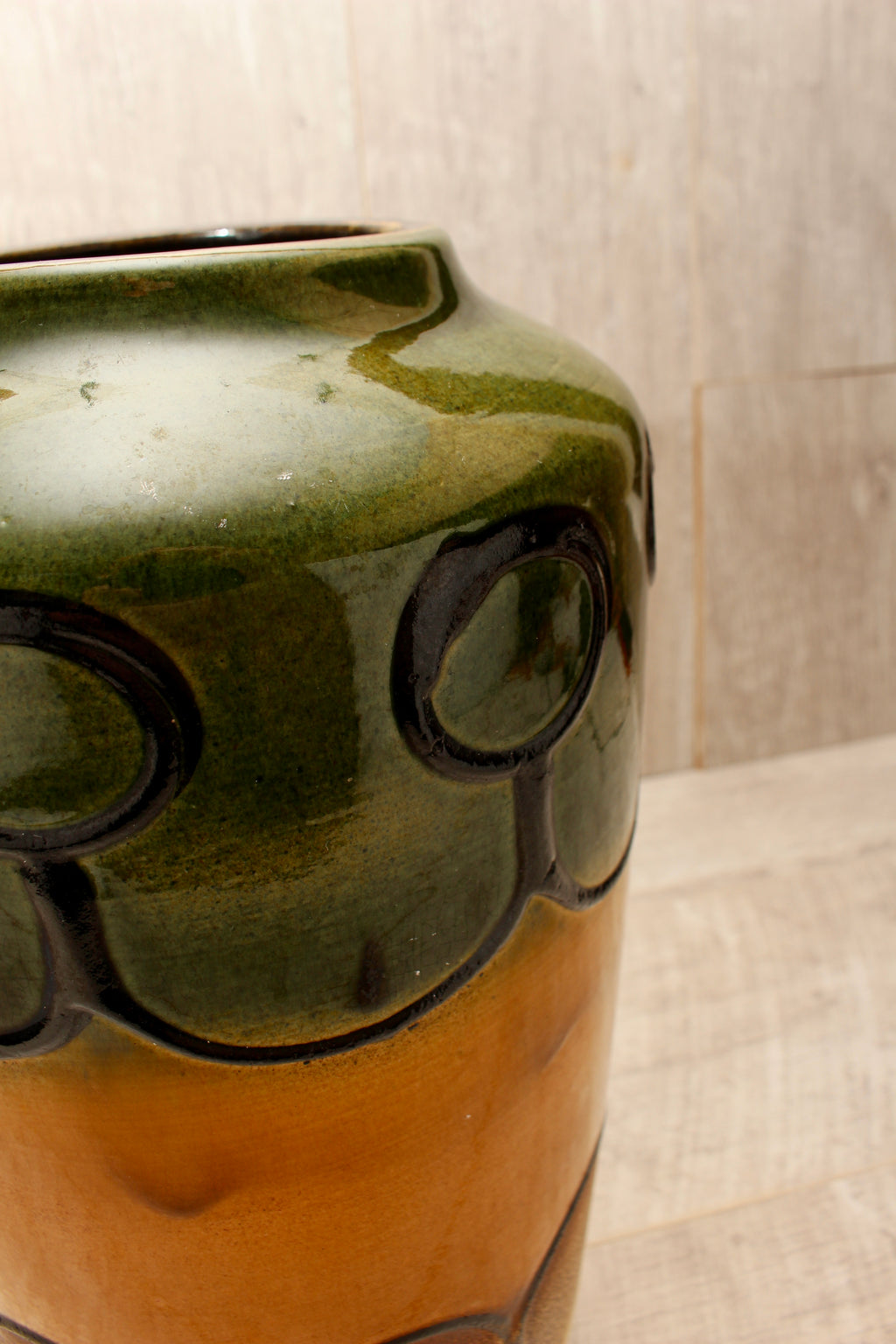 Vintage Scheurich Keramik West German Floor Vase - Inka Glaze - Model 517-38