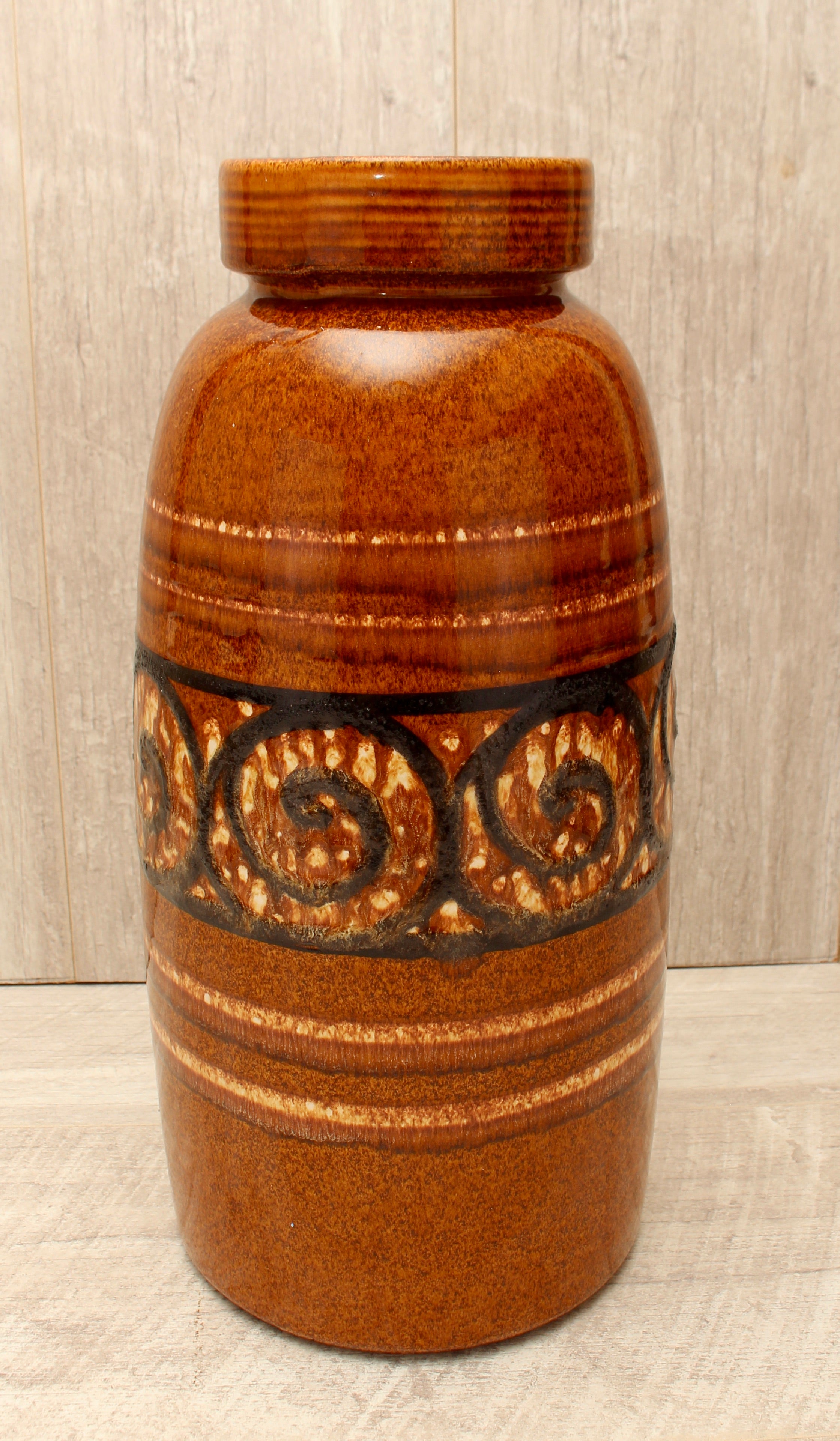 Vintage Scheurich Keramik West German Floor Vase - Amsterdam Glaze - Model 553-38