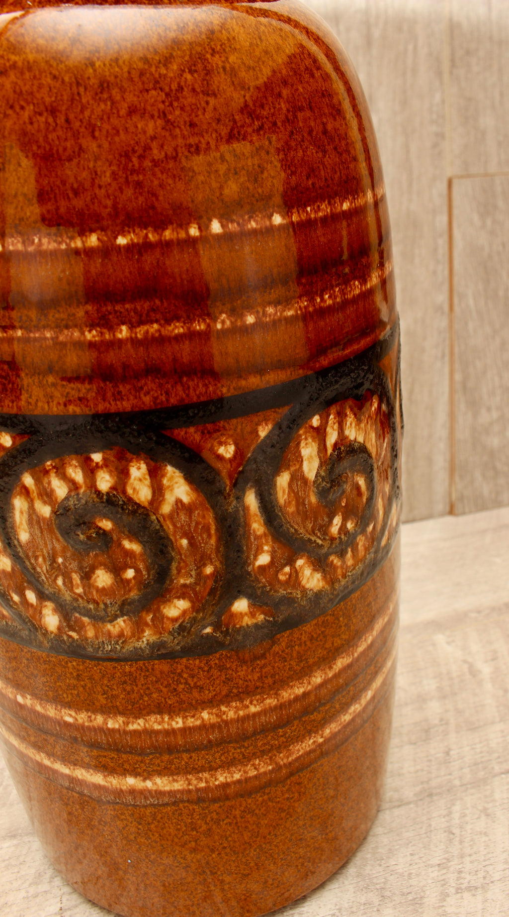 Vintage Scheurich Keramik West German Floor Vase - Amsterdam Glaze - Model 553-38