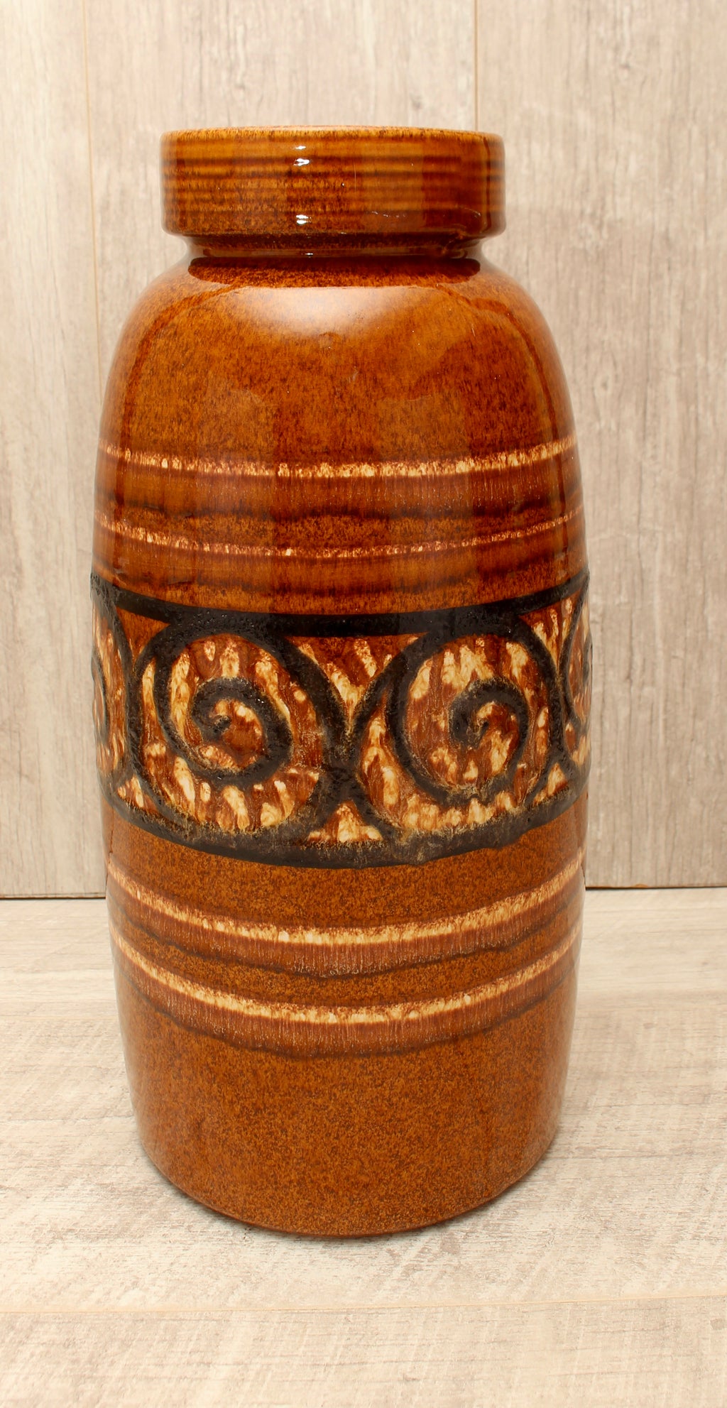 Vintage Scheurich Keramik West German Floor Vase - Amsterdam Glaze - Model 553-38