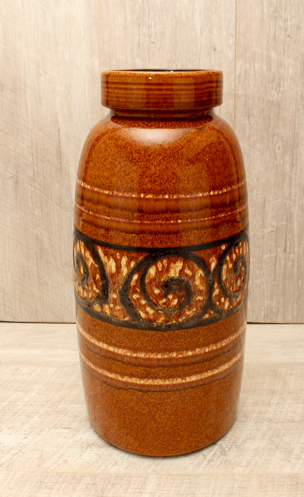Vintage Scheurich Keramik West German Floor Vase - Amsterdam Glaze - Model 553-38