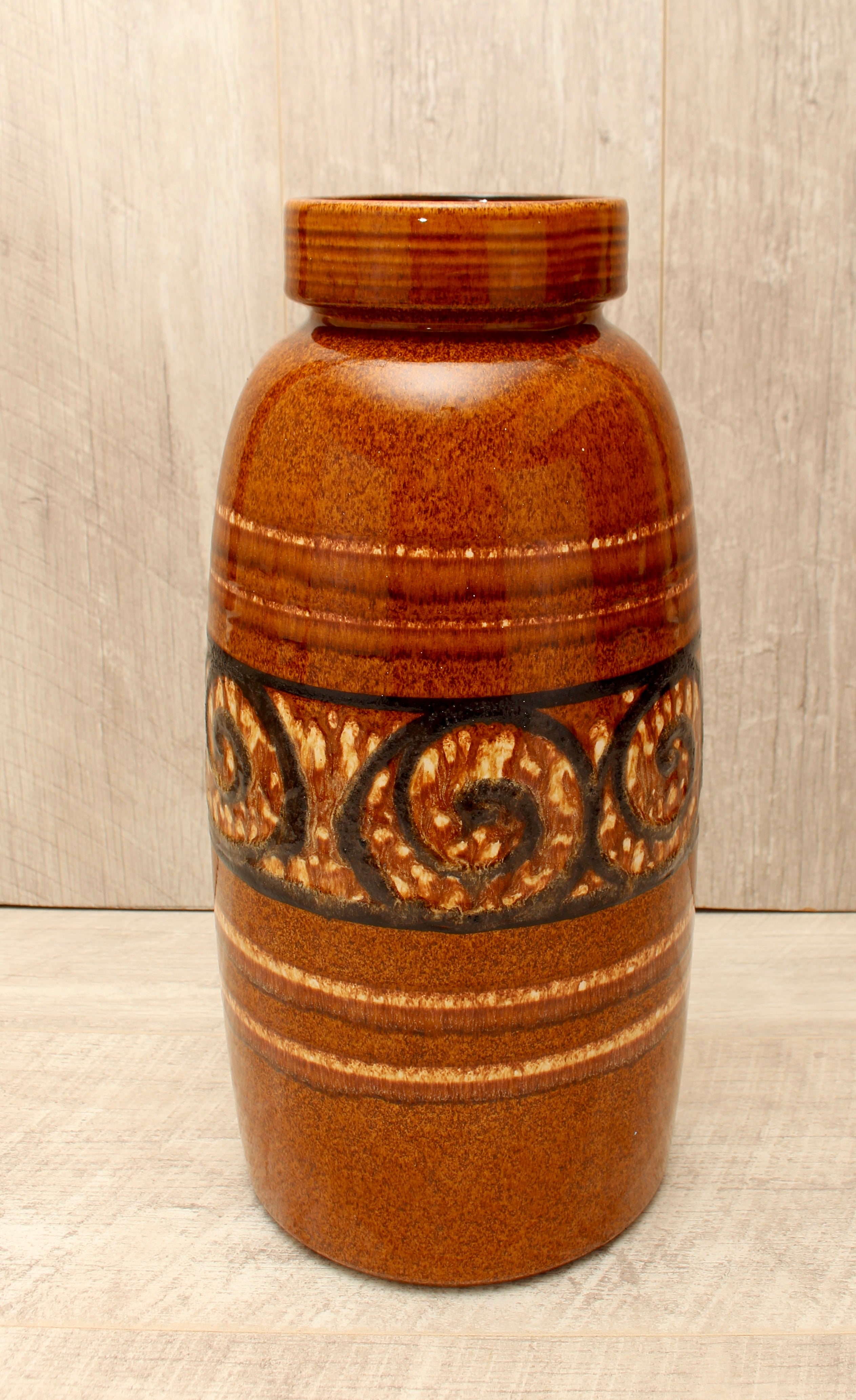Vintage Scheurich Keramik West German Floor Vase - Amsterdam Glaze - Model 553-38