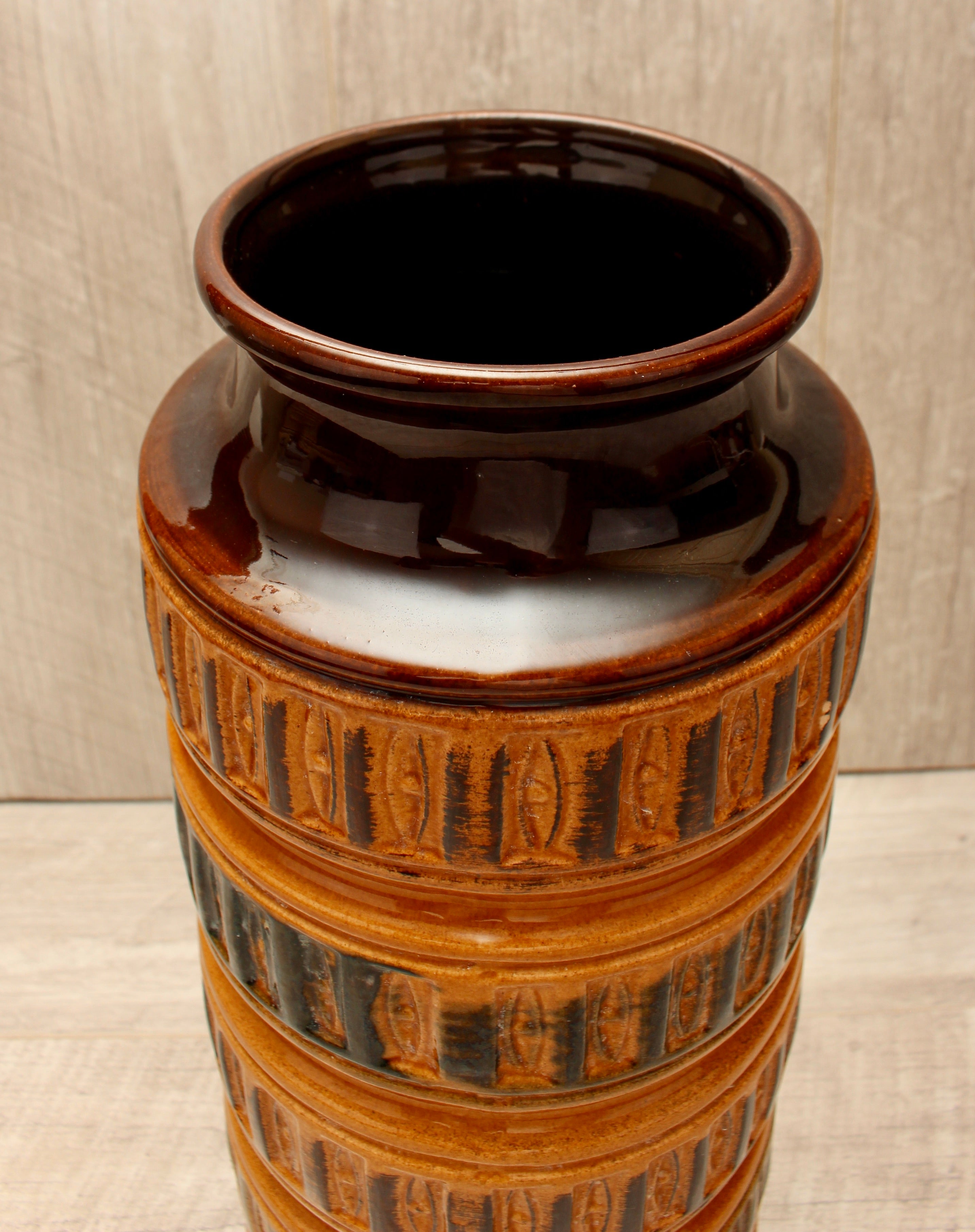 Vintage Scheurich Keramik West German Floor Vase - Granada Glaze - Model 268-40