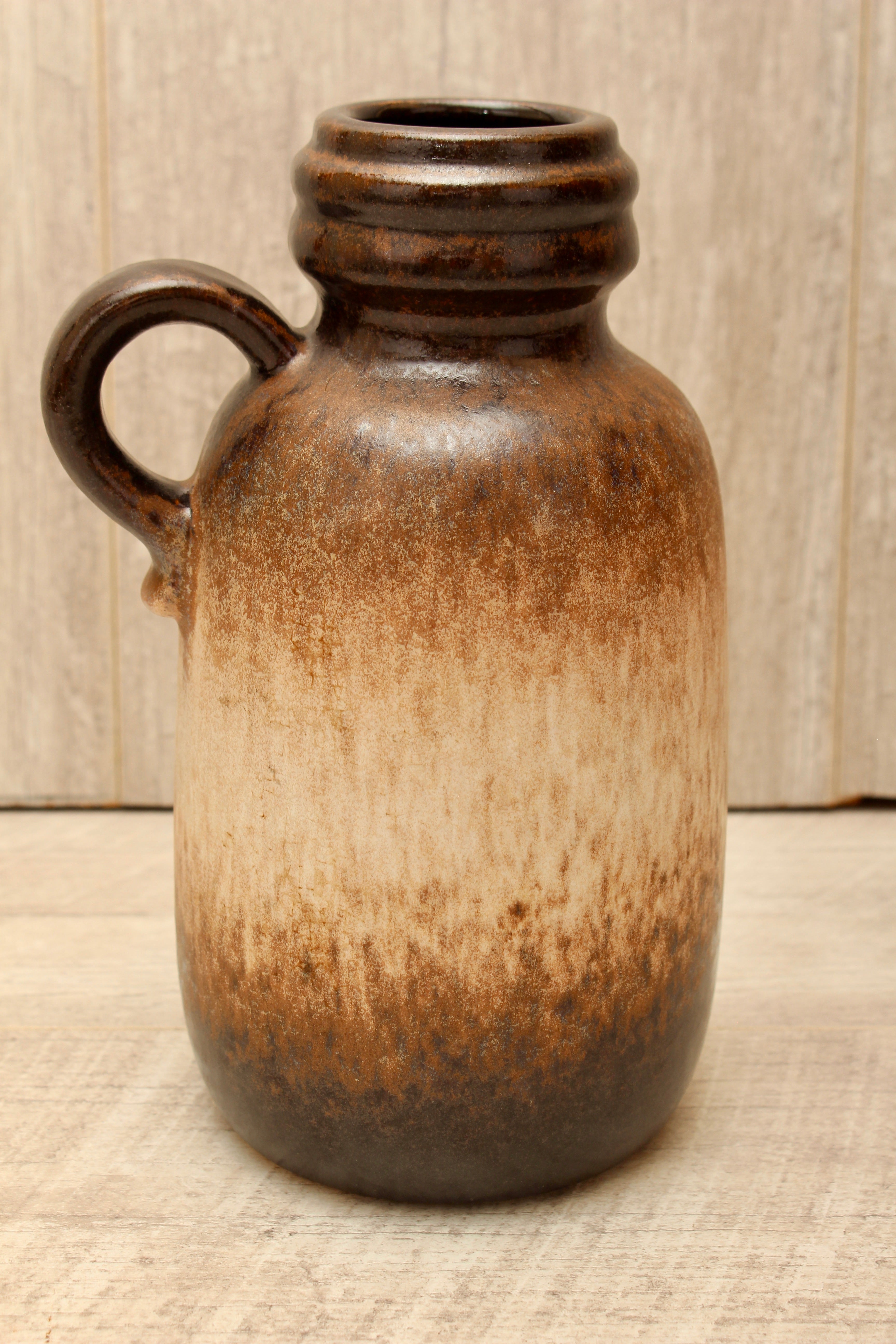 Vintage Scheurich Keramik West German Pottery Jug Vase - Koralle Drip Glaze - Model 413-20