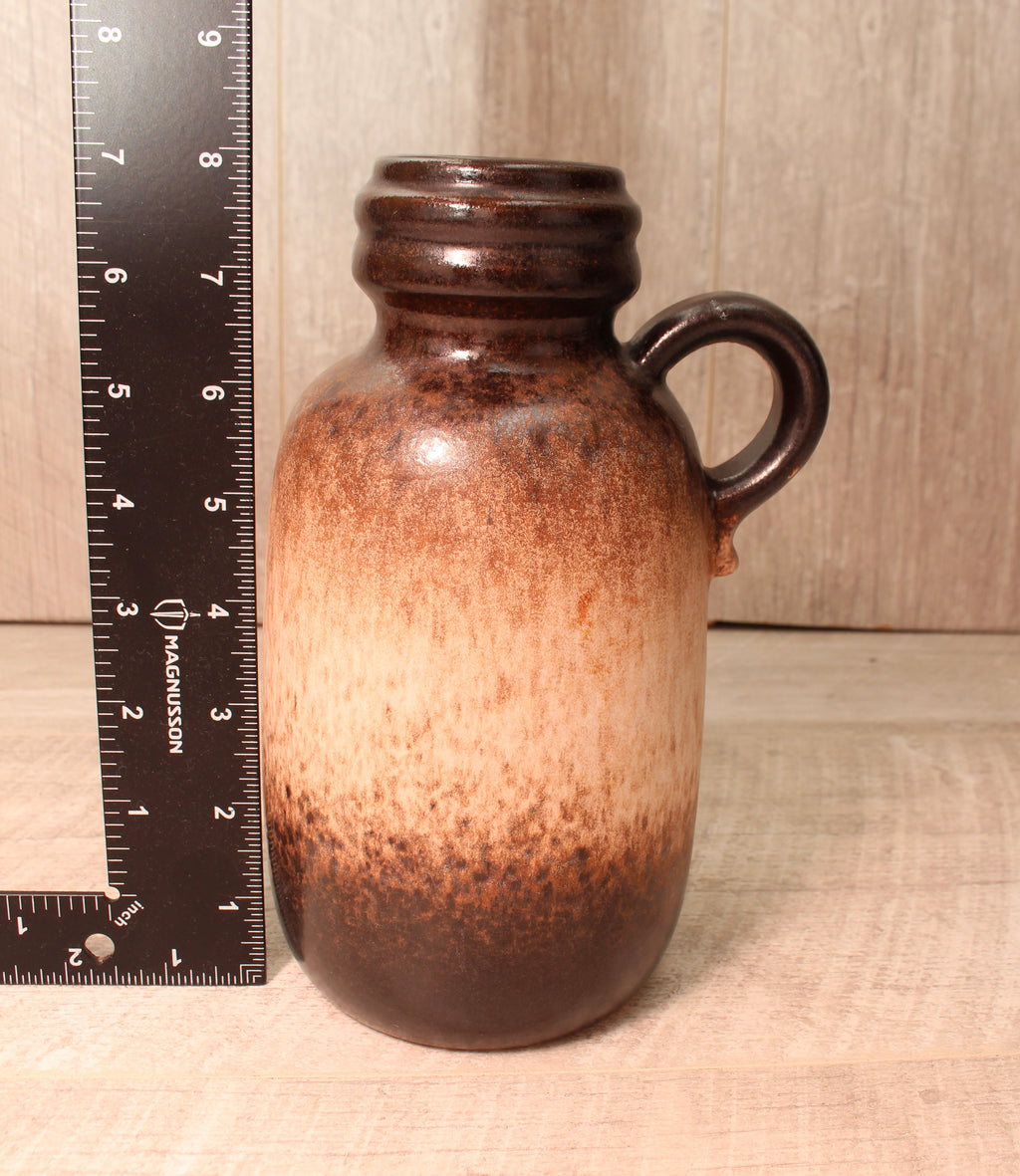Vintage Scheurich Keramik West German Pottery Jug Vase - Koralle Drip Glaze - Model 413-20