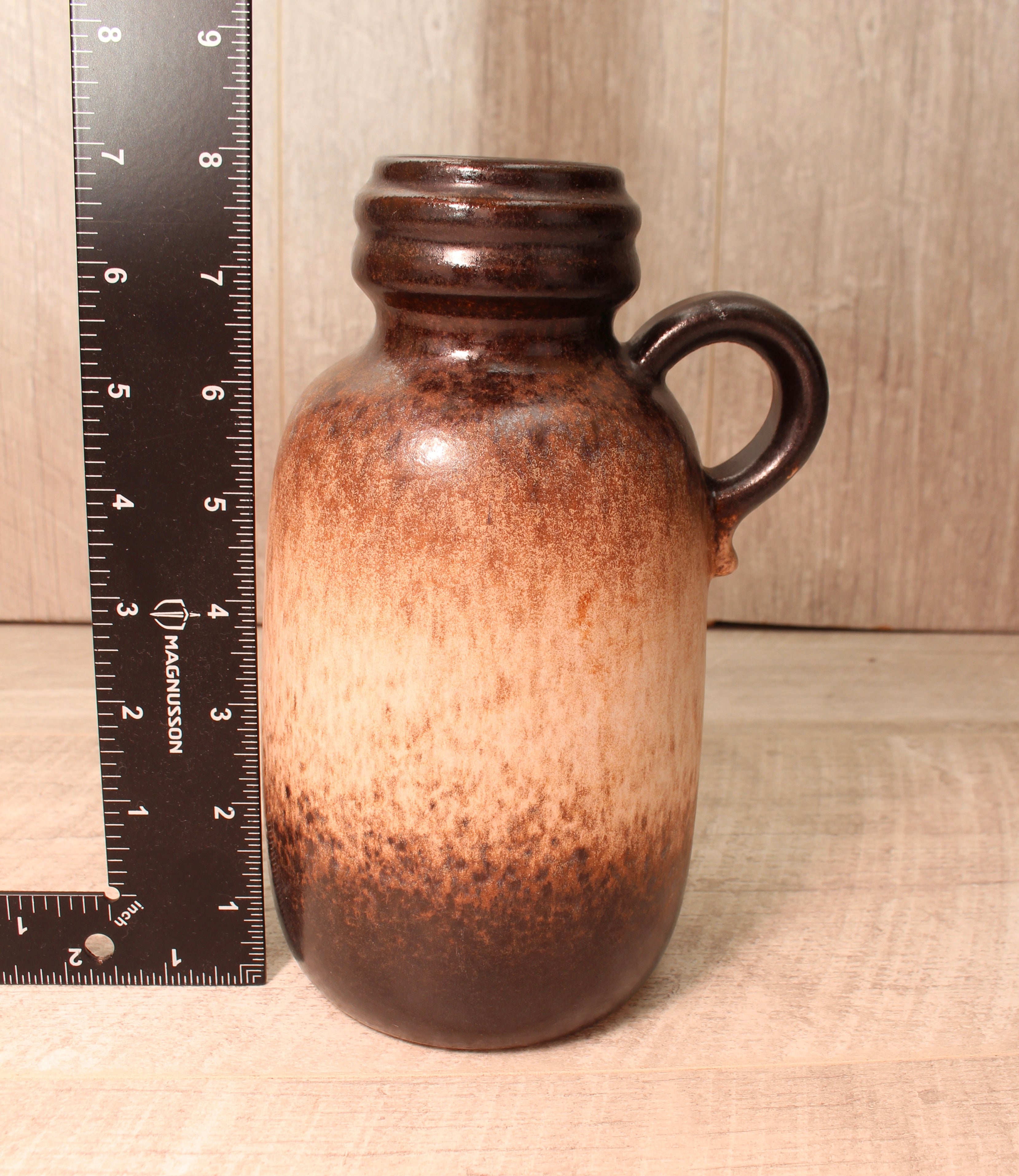 Vintage Scheurich Keramik West German Pottery Jug Vase - Koralle Drip Glaze - Model 413-20