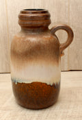 Vintage Scheurich Keramik West German Pottery Jug Vase - Contrast Drip Glaze - Model 413-20