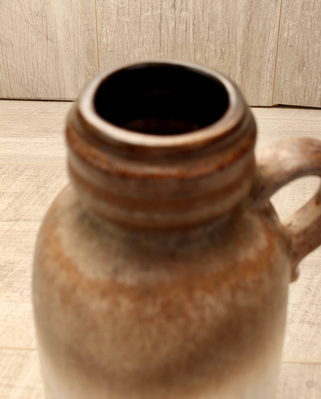 Vintage Scheurich Keramik West German Pottery Jug Vase - Contrast Drip Glaze - Model 413-20