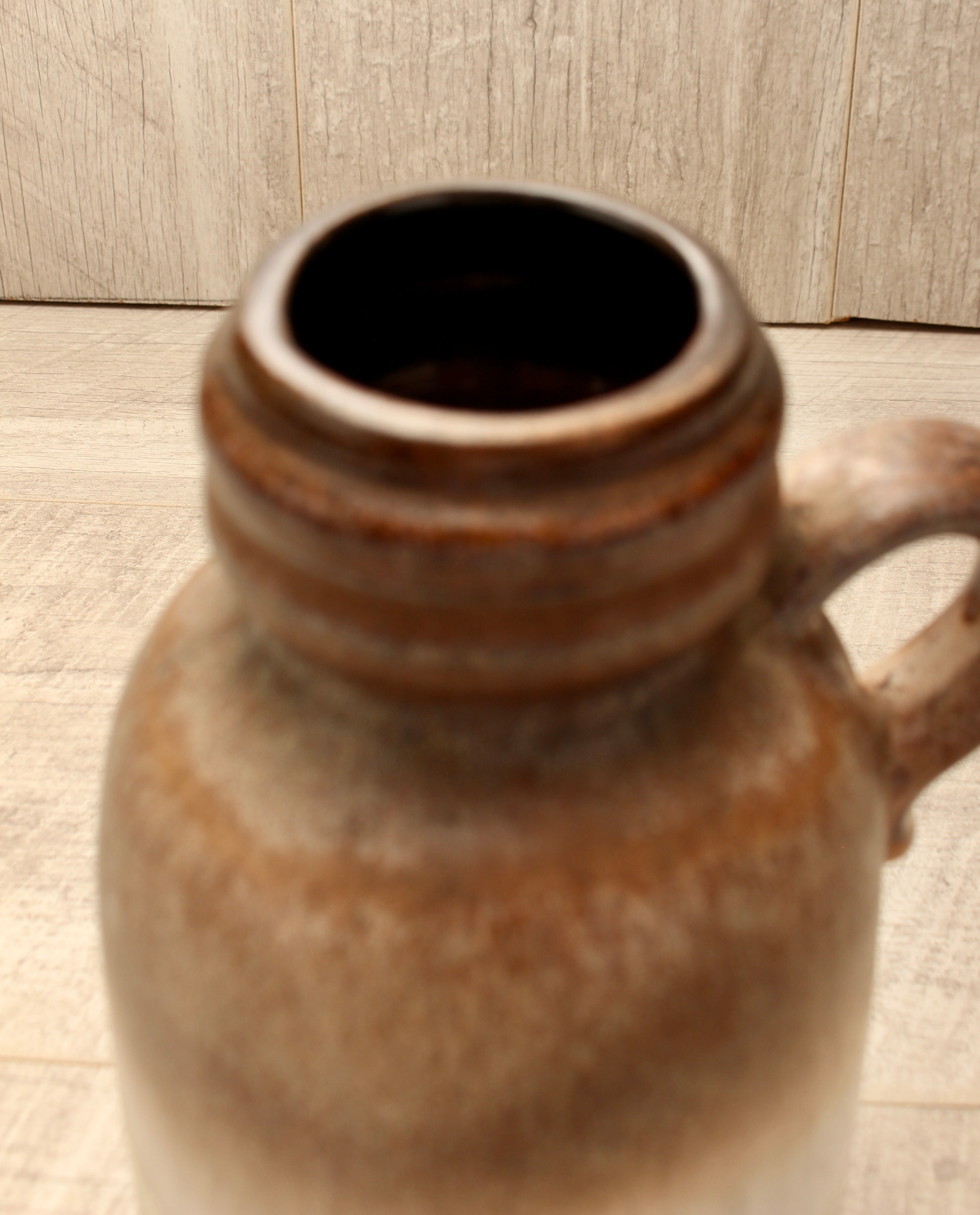 Vintage Scheurich Keramik West German Pottery Jug Vase - Contrast Drip Glaze - Model 413-20